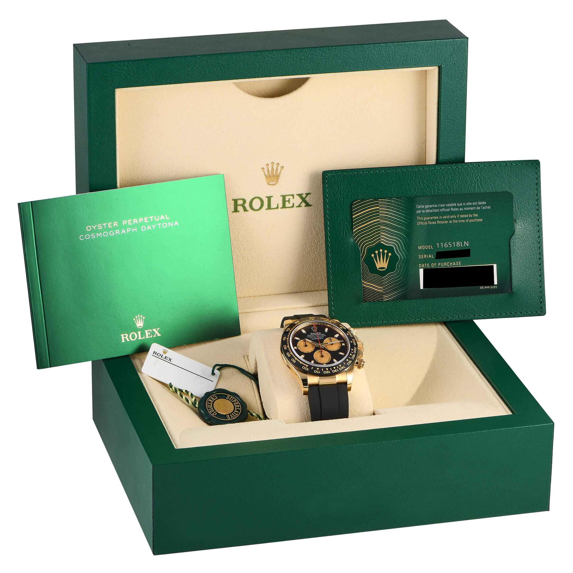 Rolex Daytona Black Dial Watch 116518LN