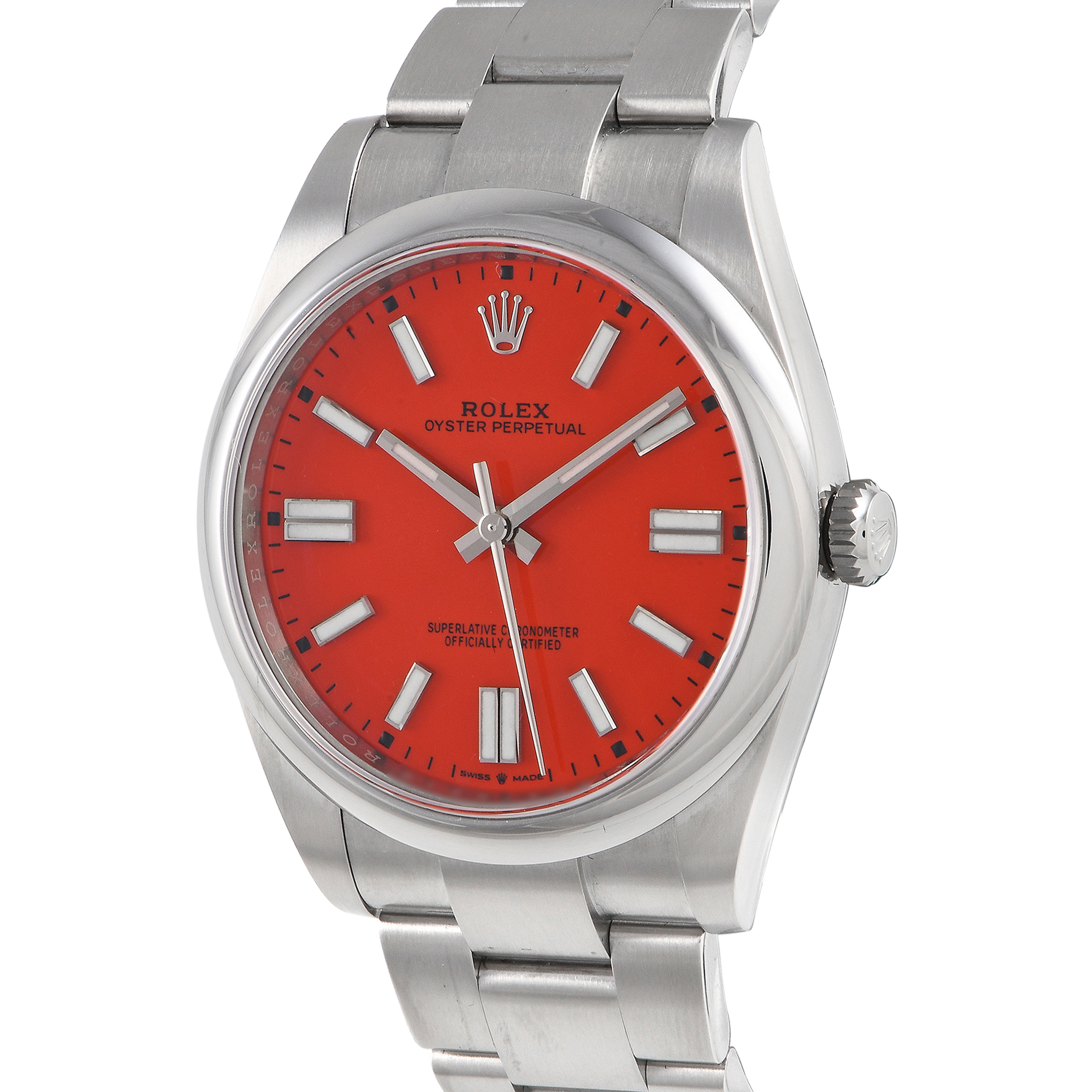 Rolex Oyster Perpetual 41 Coral Red Dial 124300