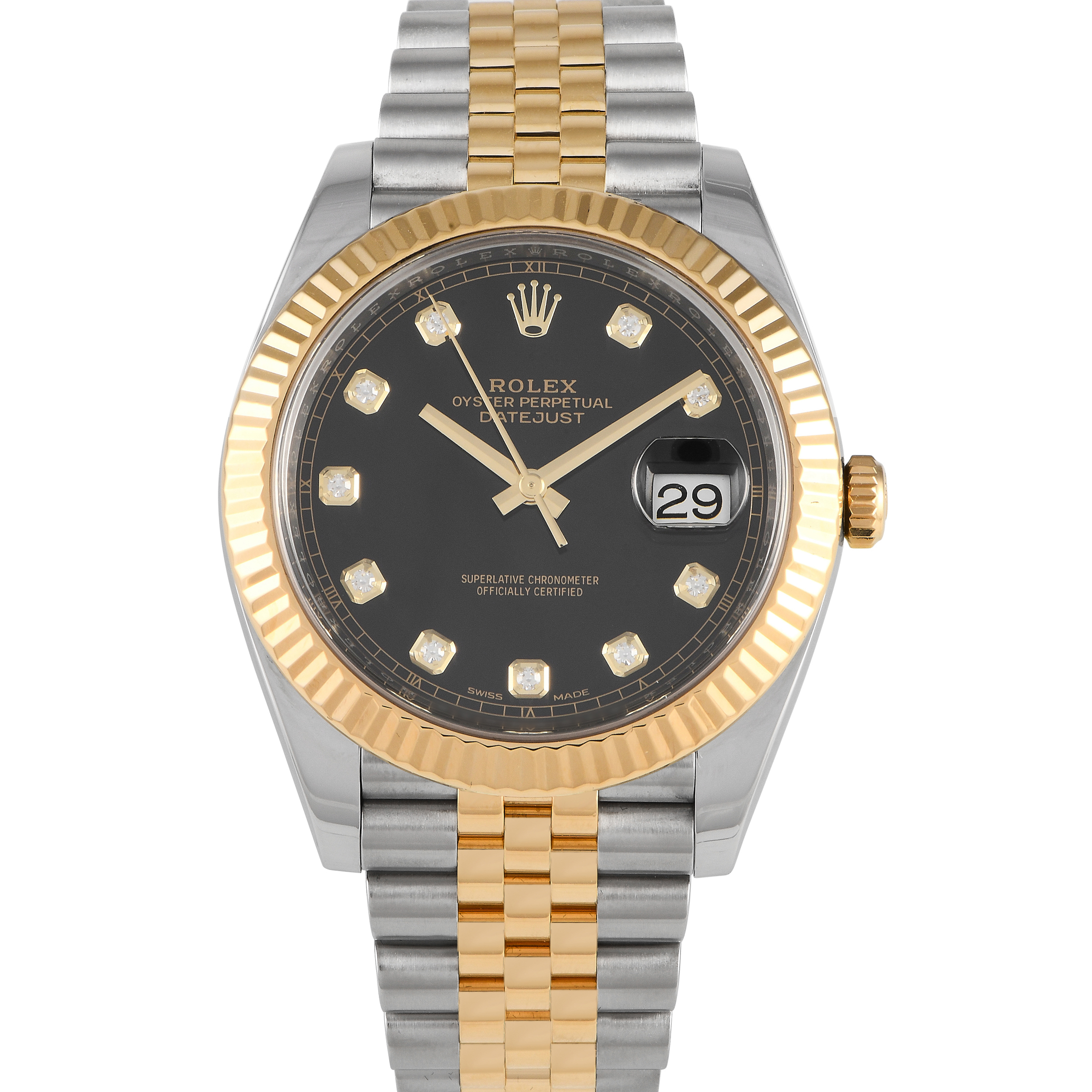 Rolex Datejust 41 Diamond Dial Watch 126333
