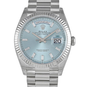 Rolex Day-Date 36 Platinum Diamond Dial Watch 128236