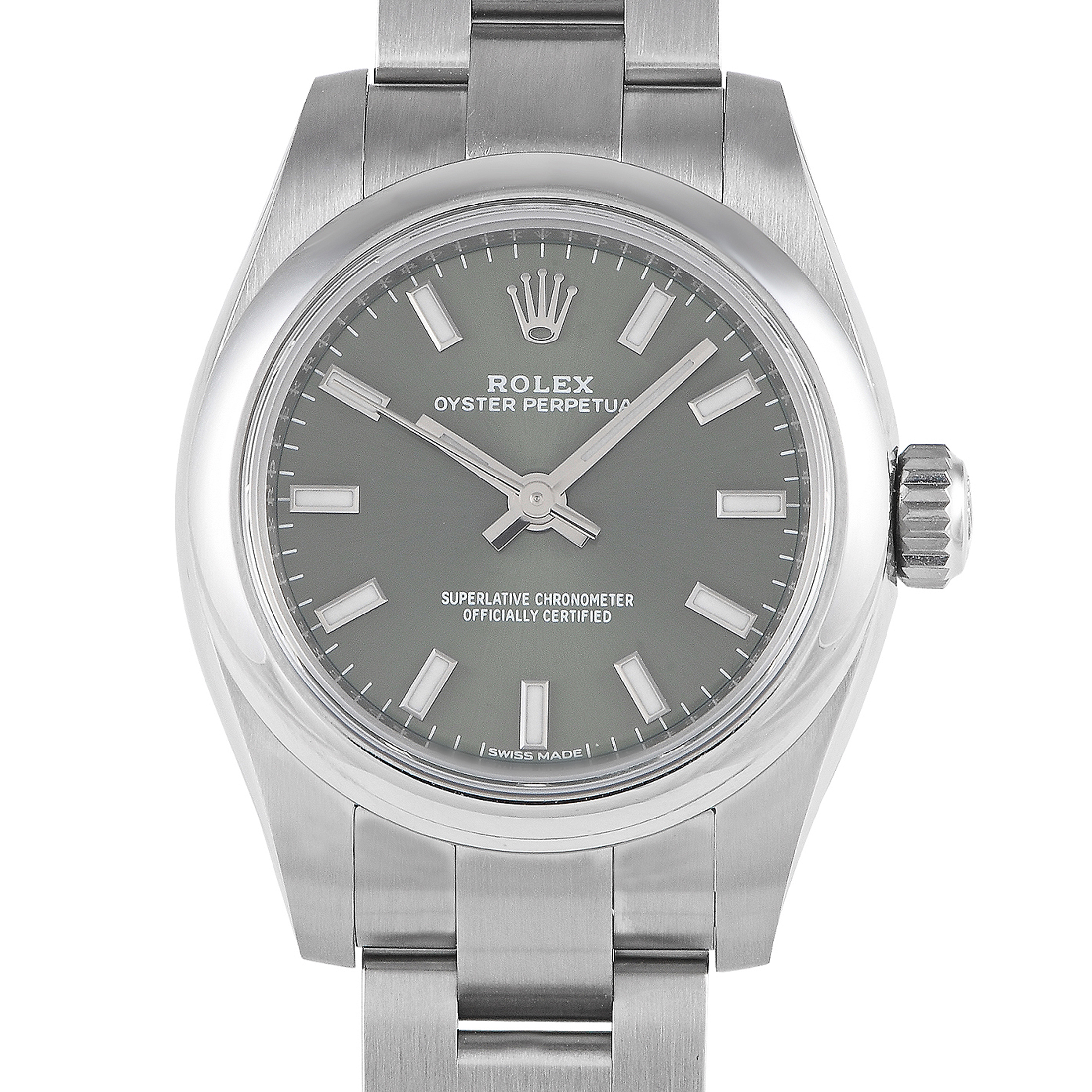 Rolex Oyster Perpetual Grey Dial Ladies Watch 176200