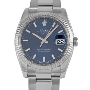 Rolex Oyster Perpetual Date 34 Blue Dial Watch 115234