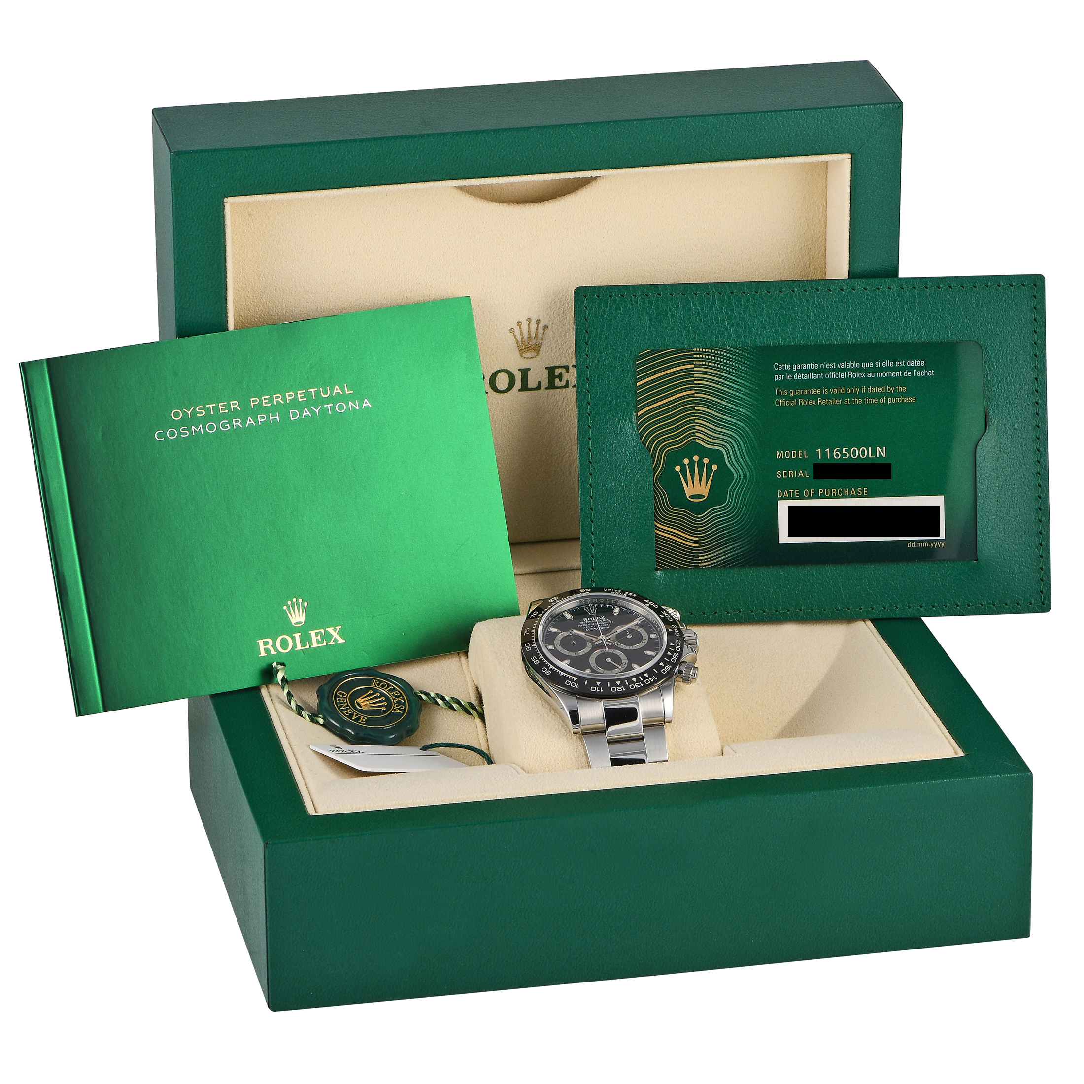 Rolex Daytona Black Dial Watch 166500LN