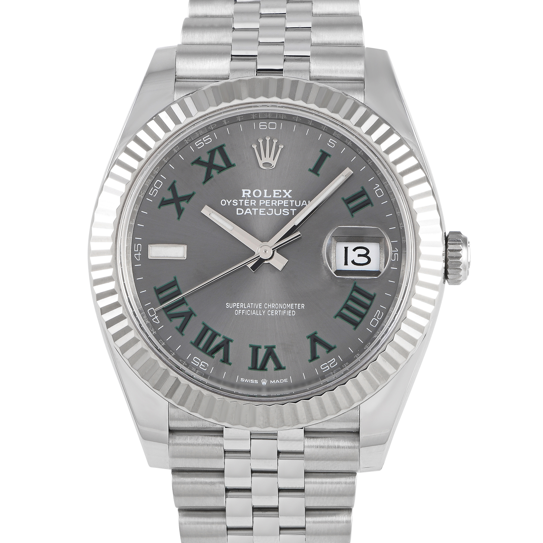 Rolex Datejust 41 Slate Roman Dial Watch 126334