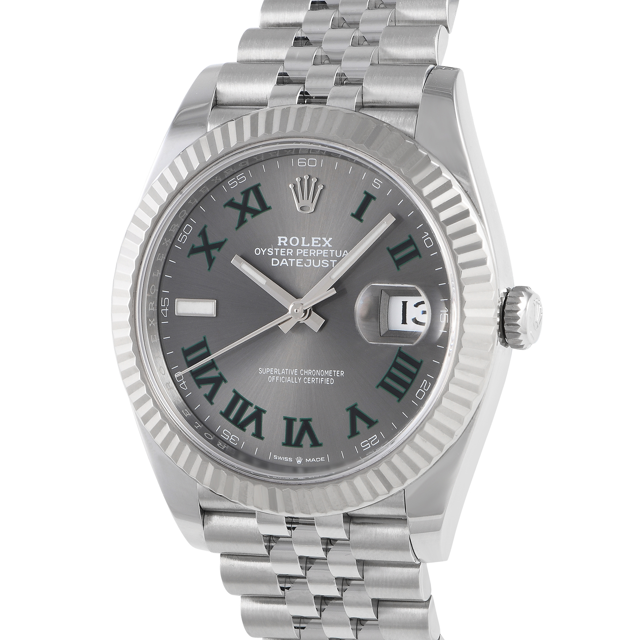 Rolex Datejust 41 Slate Roman Dial Watch 126334