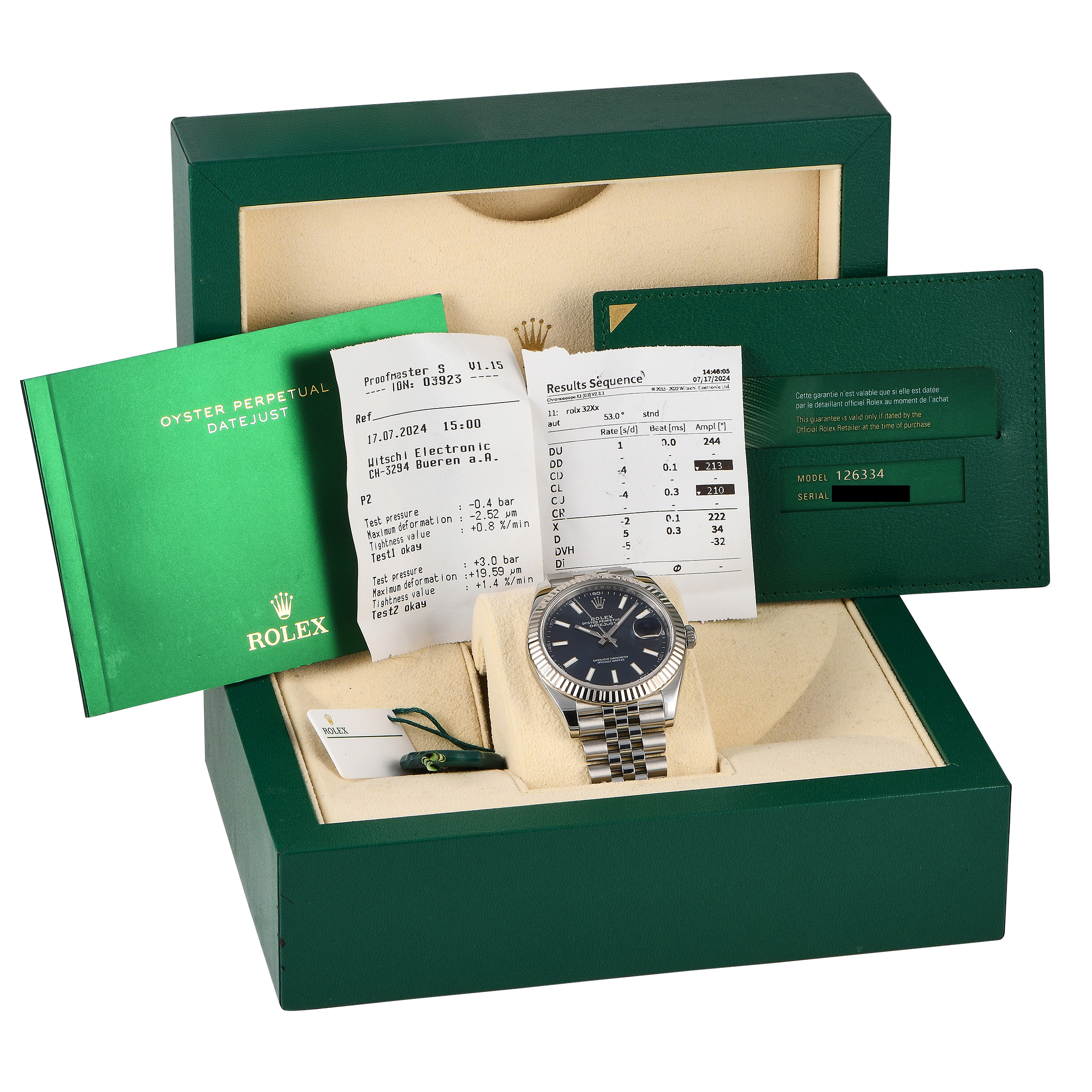 Rolex Datejust 41 Blue Dial Watch 126334