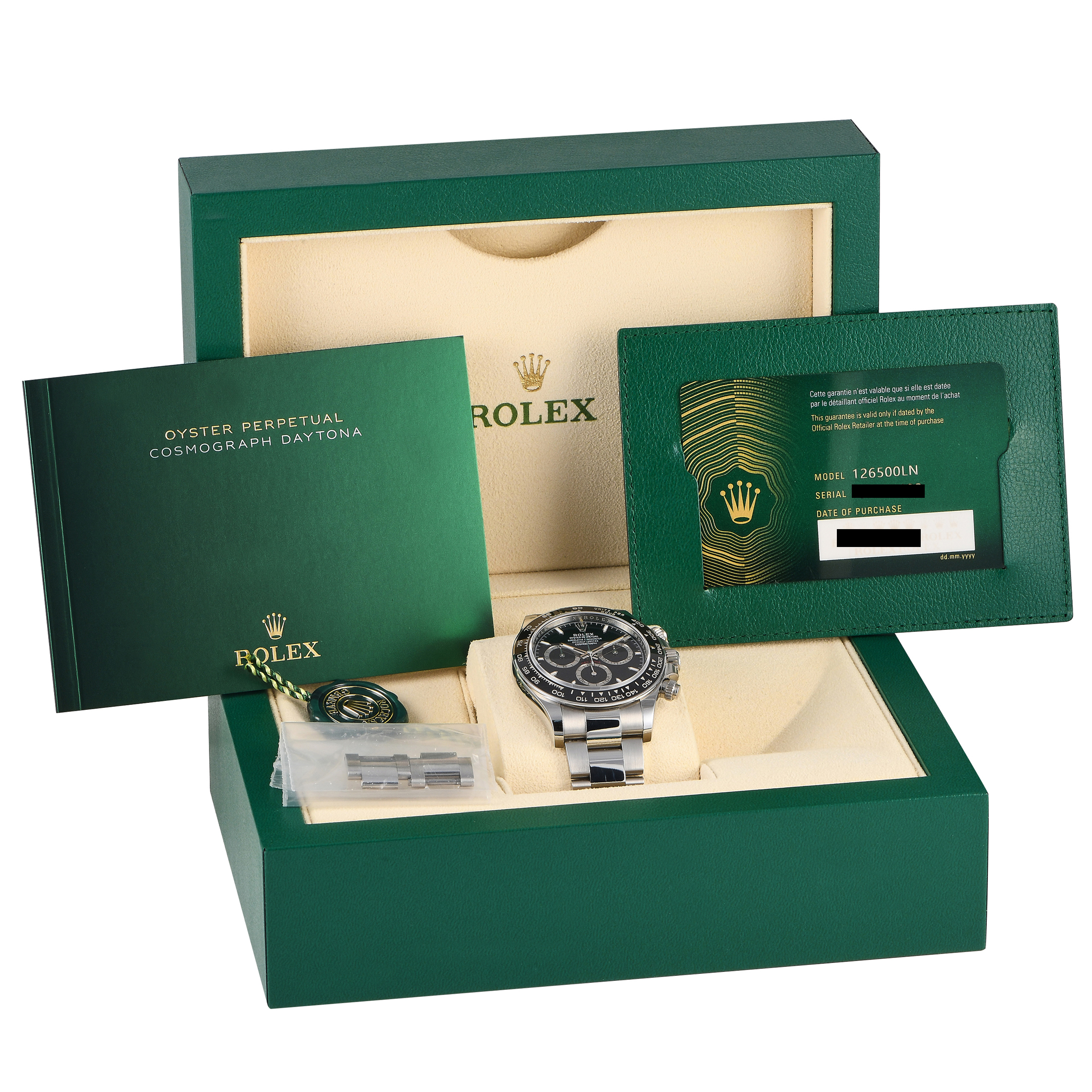 Rolex Daytona Black Dial Watch 126500LN