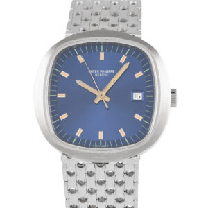 Patek Philippe Beta 21 Blue Dial White Gold Watch 3587/2G