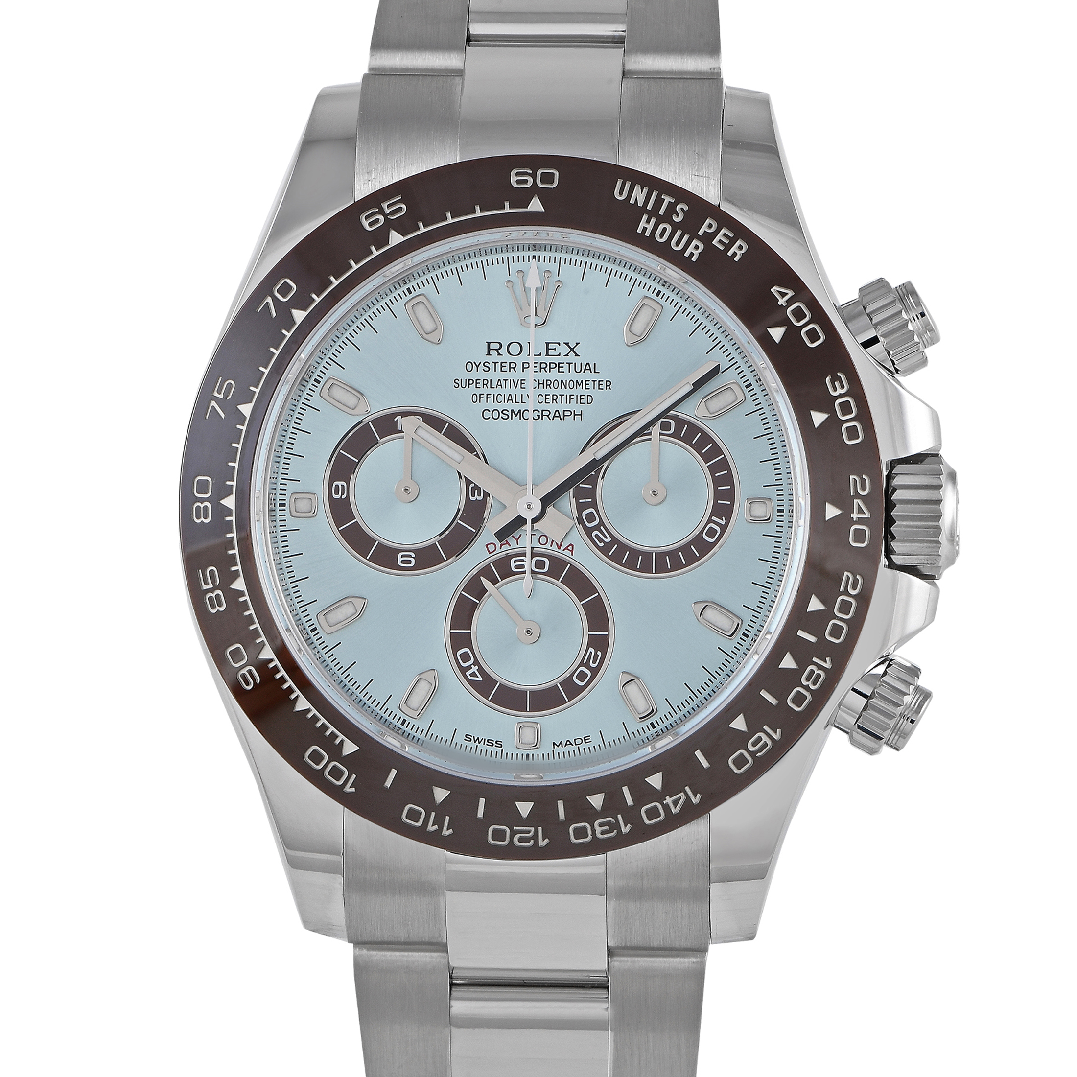 Rolex Daytona Platinum Ice Blue Dial Watch 116506