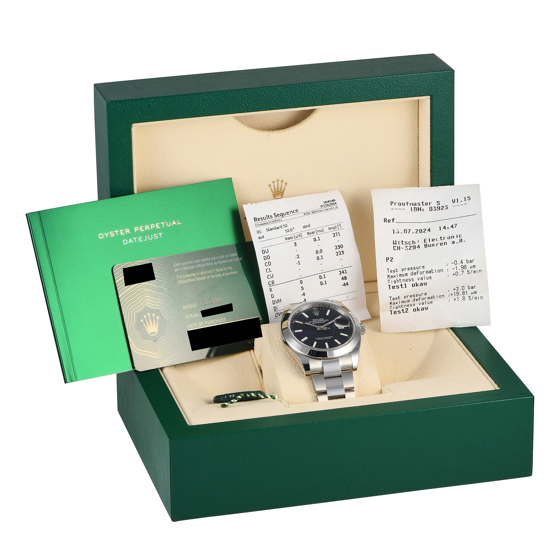 Rolex Datejust 41 Blue Dial Watch 126300