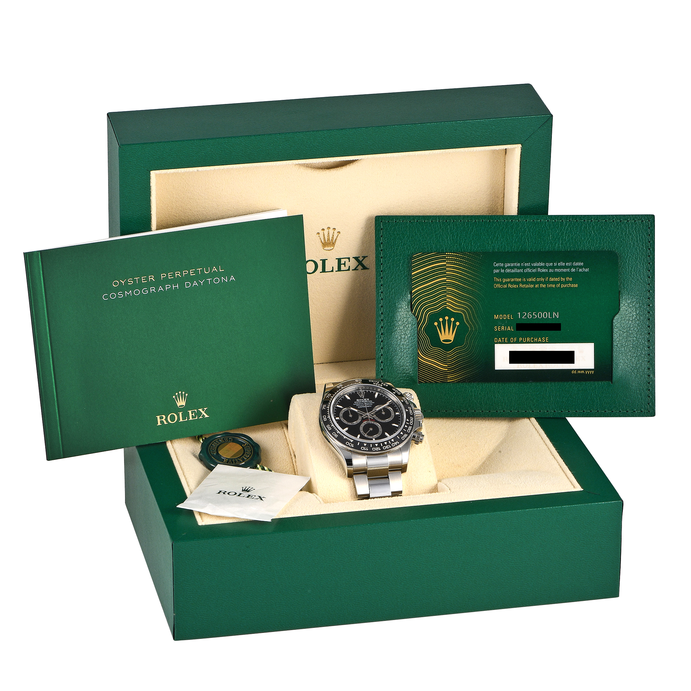 Rolex Daytona Black Dial Watch 126500LN