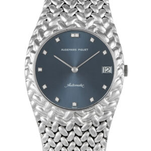 Audemars Piguet Cobra Double Blue Double Diamond Dial 18K White Gold Watch 5403