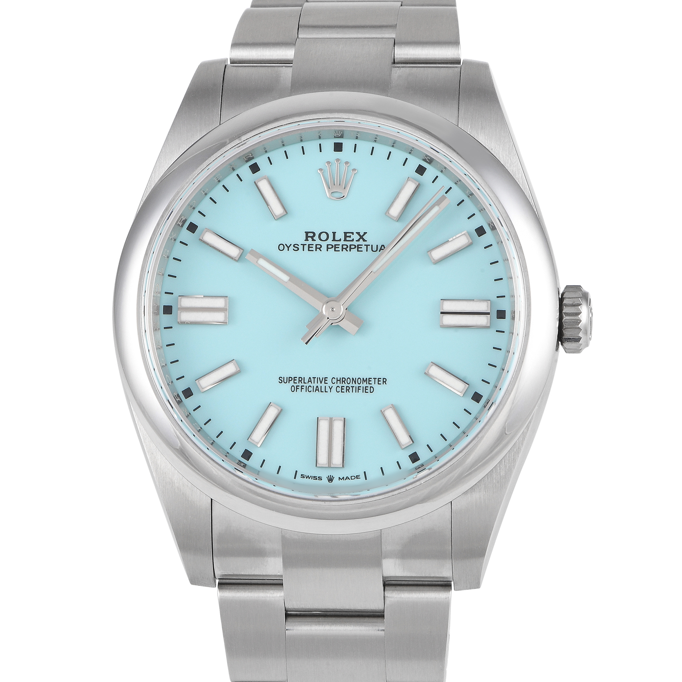 Rolex Oyster Perpetual 41 Turquoise Dial Watch 124300-0006