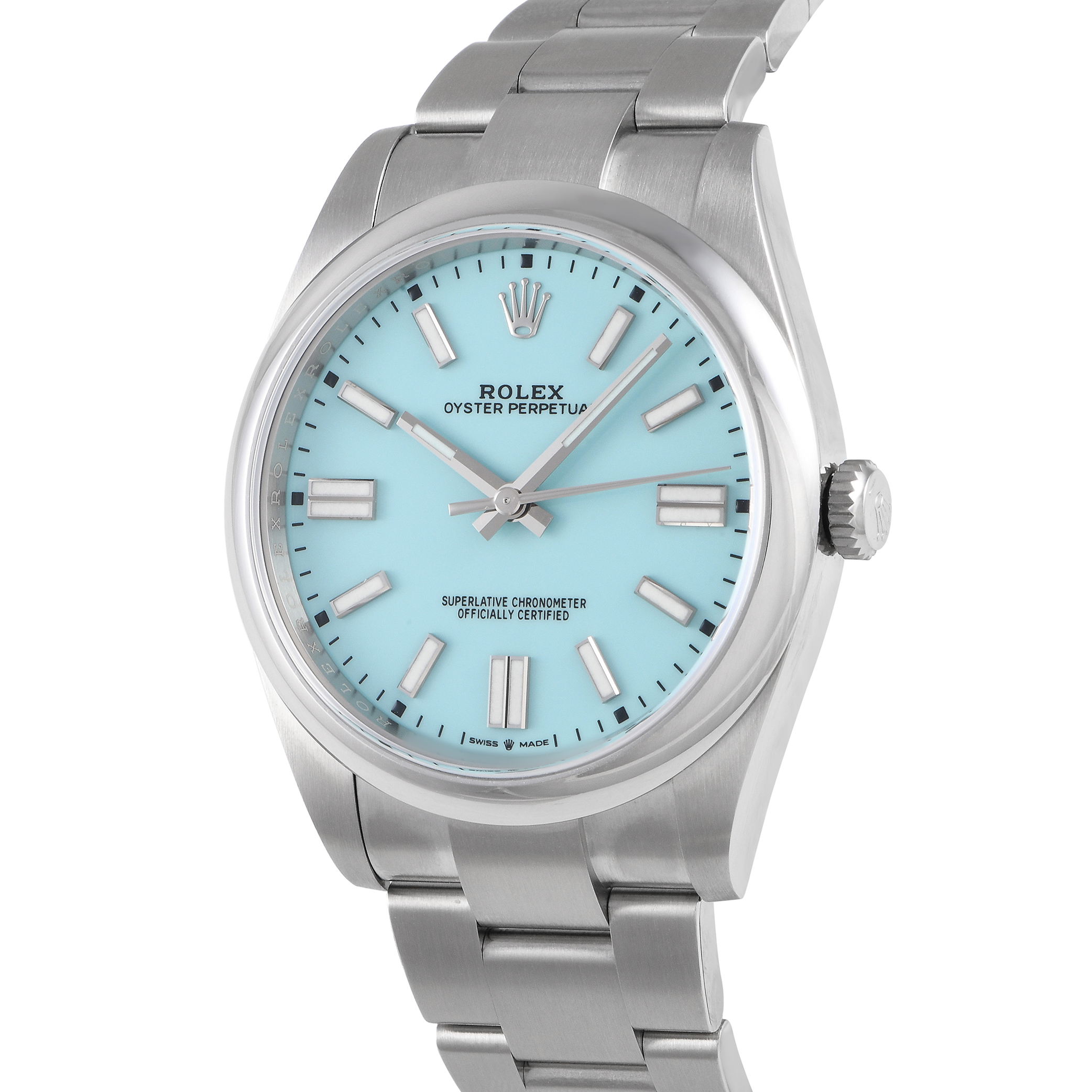Rolex Oyster Perpetual 41 Turquoise Dial Watch 124300-0006