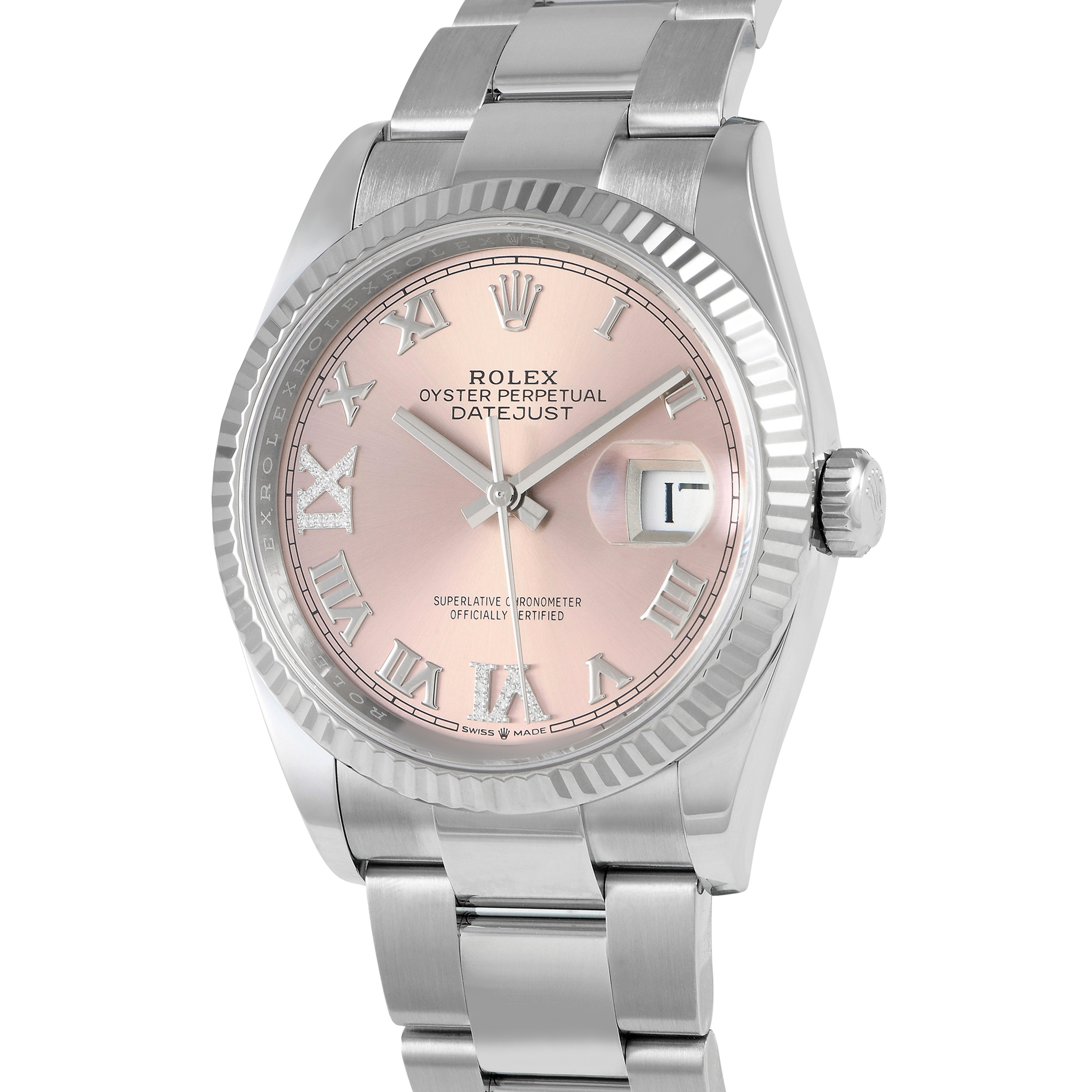 Rolex Datejust 36 Pink Diamond Dial Watch 126234