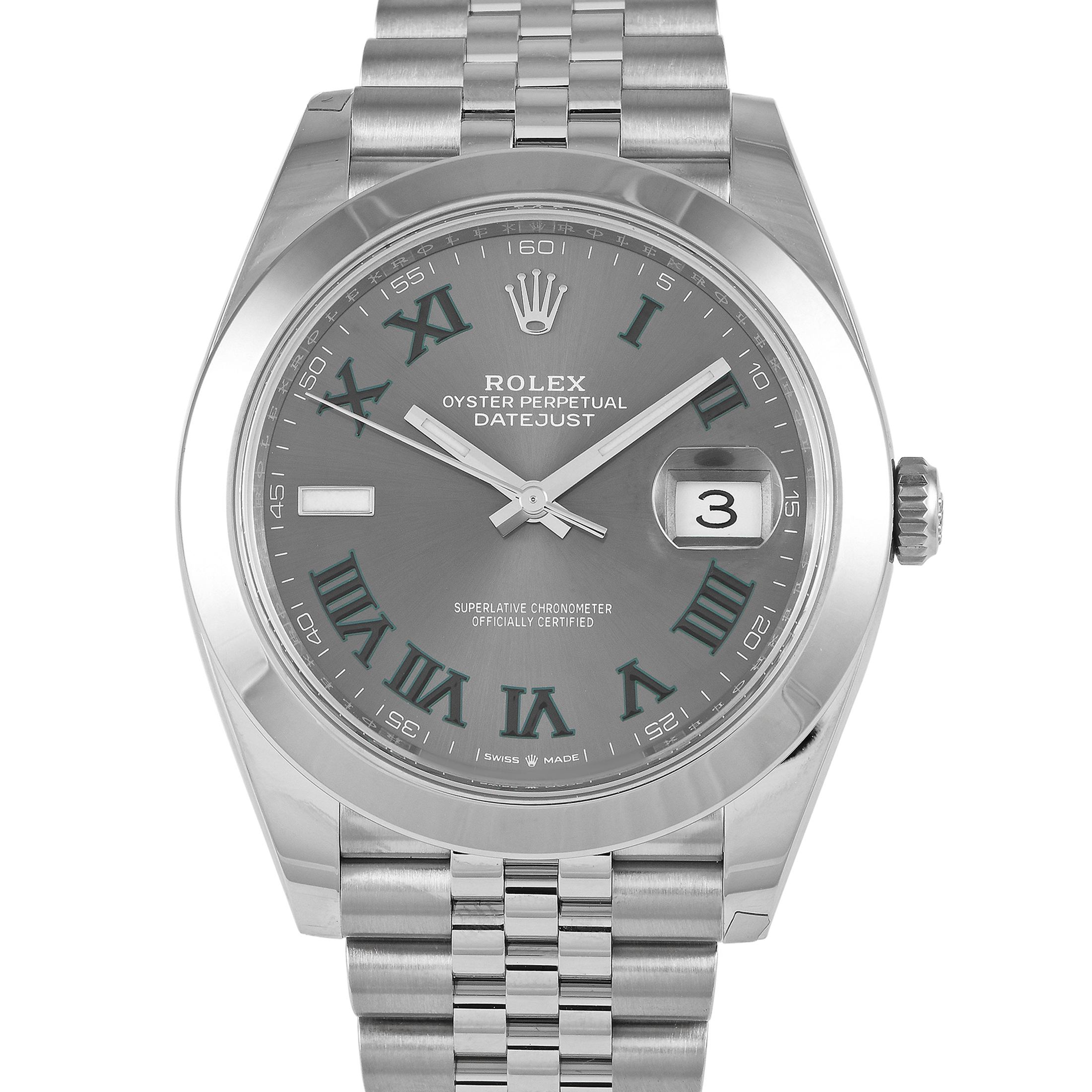 Rolex Datejust 41 Slate Roman Dial Watch 126300-0014