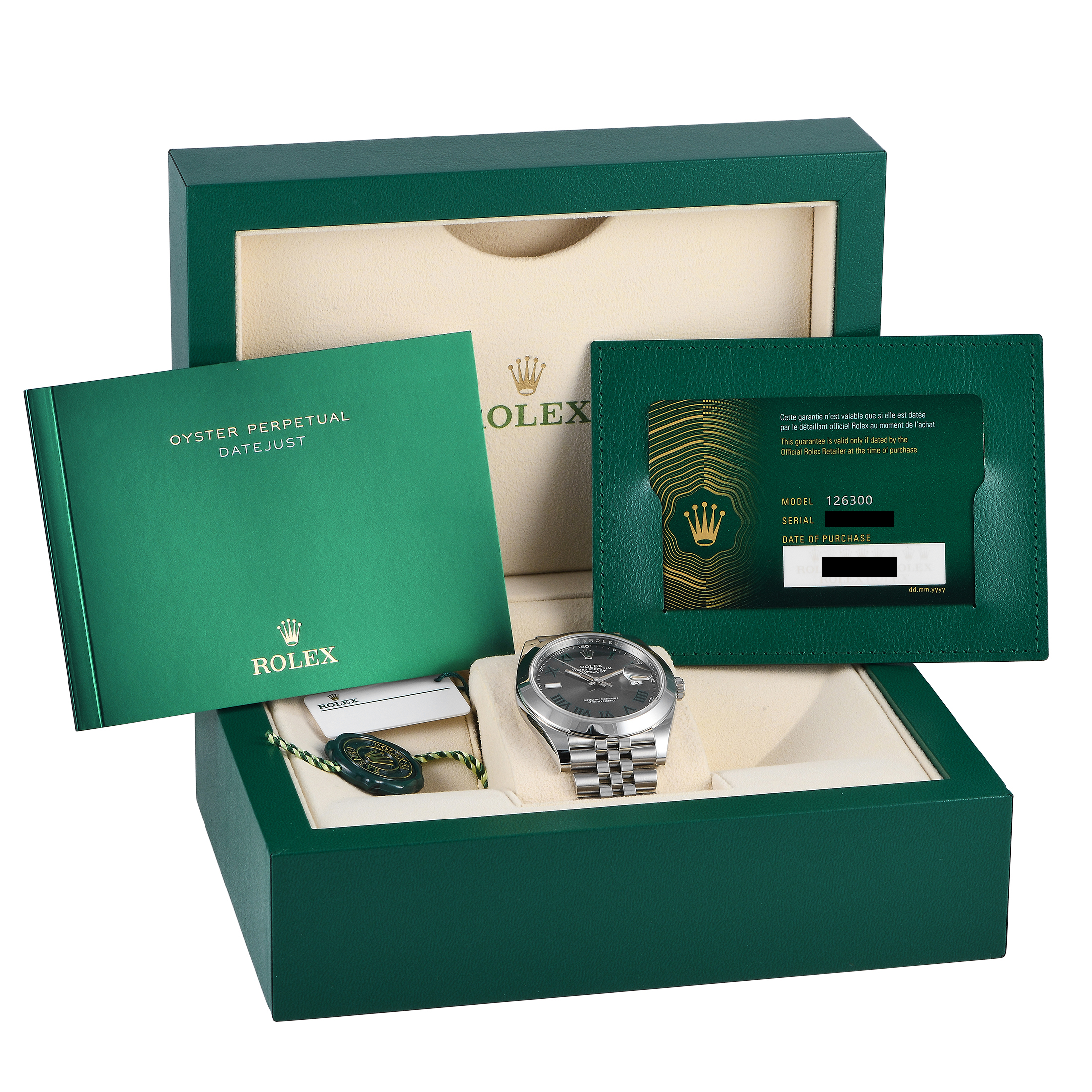 Rolex Datejust 41 Slate Roman Dial Watch 126300-0014