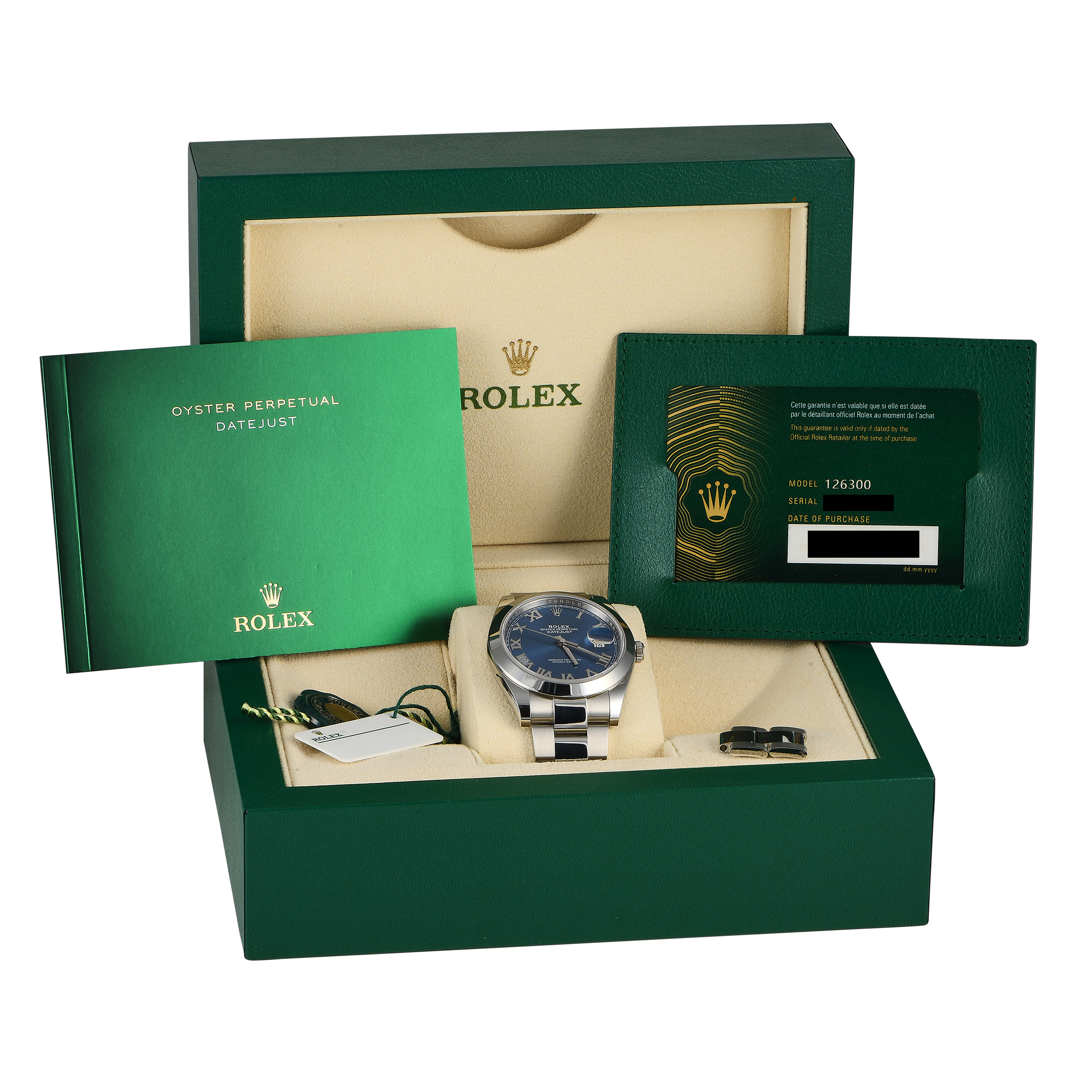 Rolex Datejust 41 Blue Roman Dial Watch 126300-0017