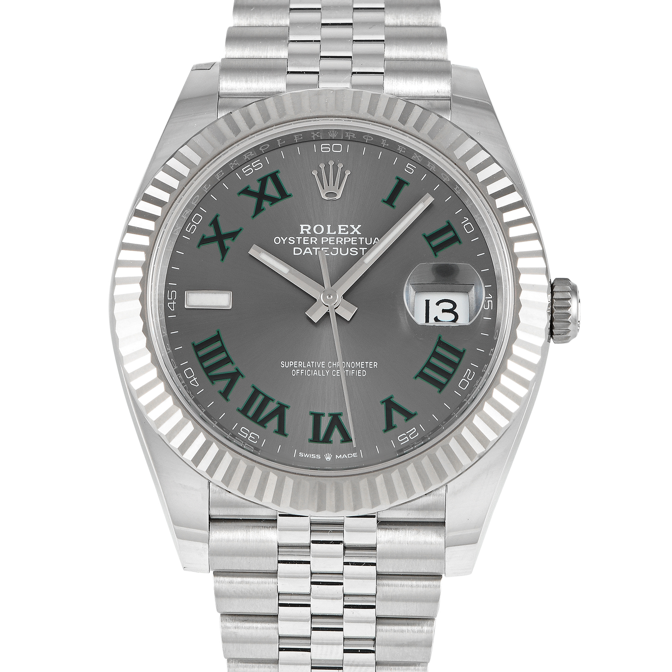 Rolex Datejust 41 Slate Roman Dial Watch 126334