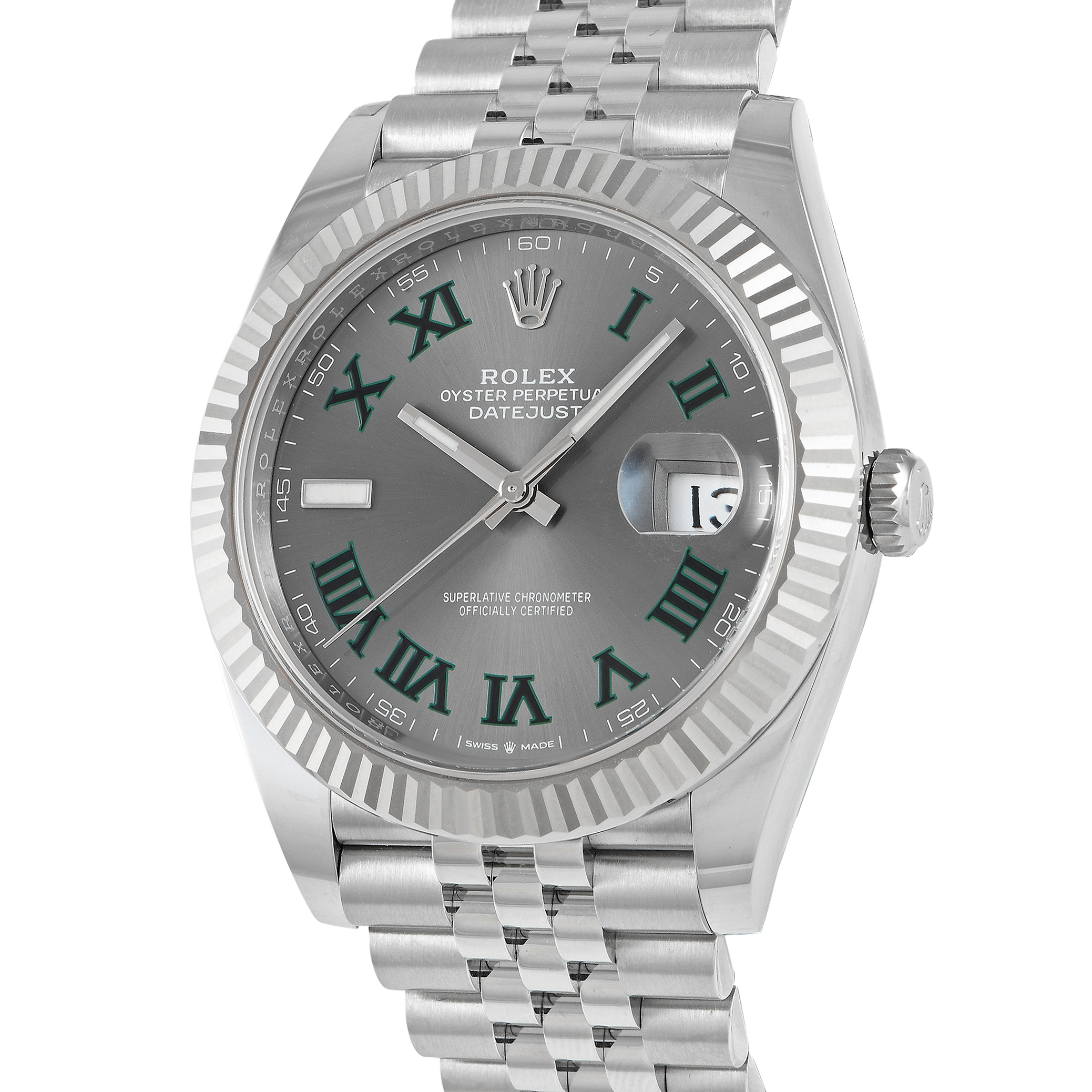 Rolex Datejust 41 Slate Roman Dial Watch 126334