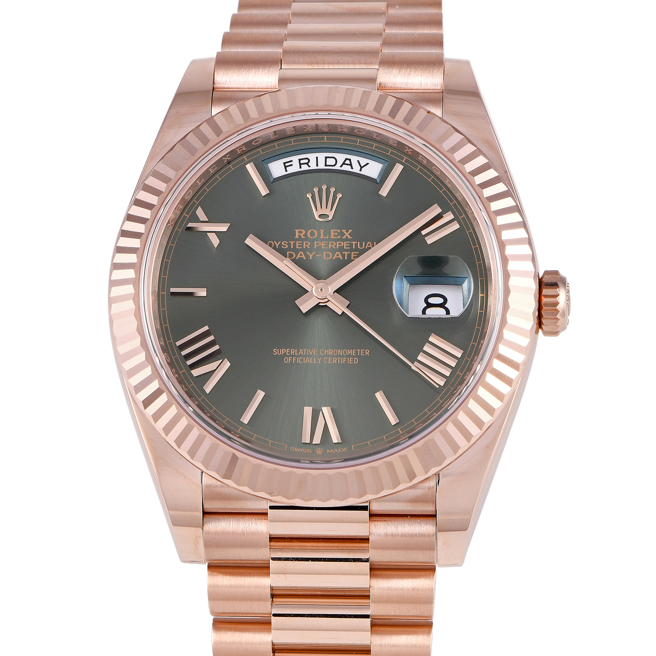 Rolex Day-Date 40 Olive Green Dial Watch 228235