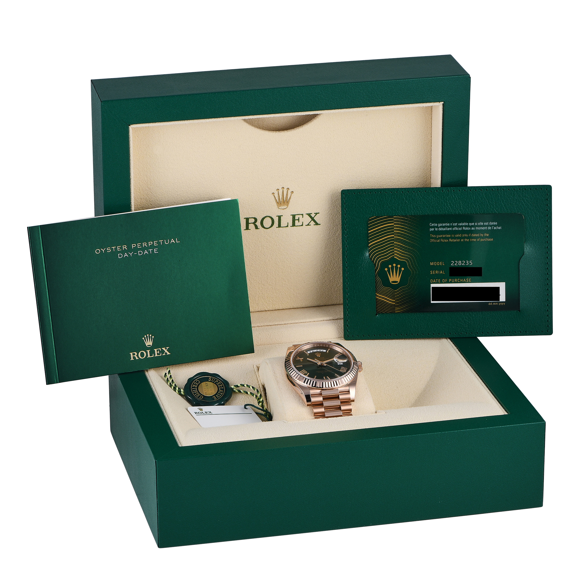 Rolex Day-Date 40 Olive Green Dial Watch 228235