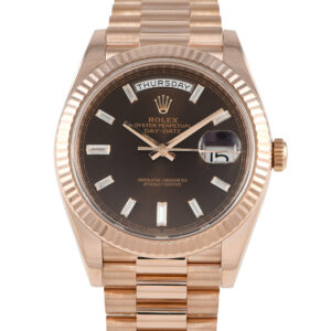 Rolex Day-Date 40 Diamond Chocolate Dial Watch 228235