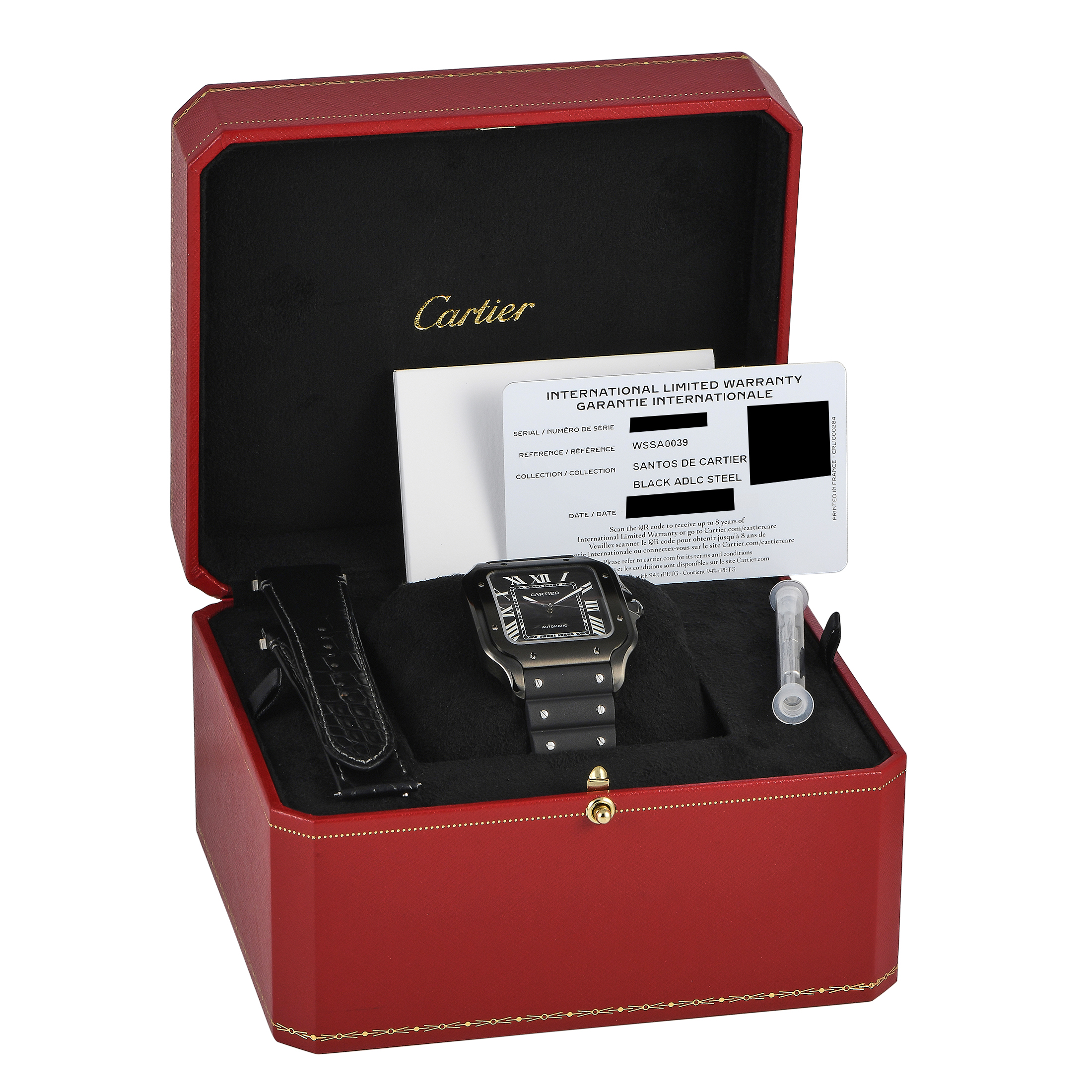 Cartier Santos de Cartier Black ADLC All Black Watch WSSA0039