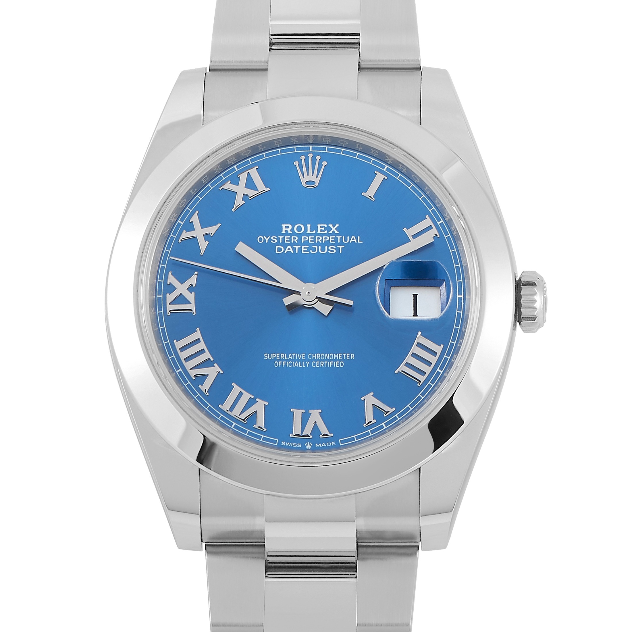 Rolex Datejust 41 Blue Roman Dial Watch 126300