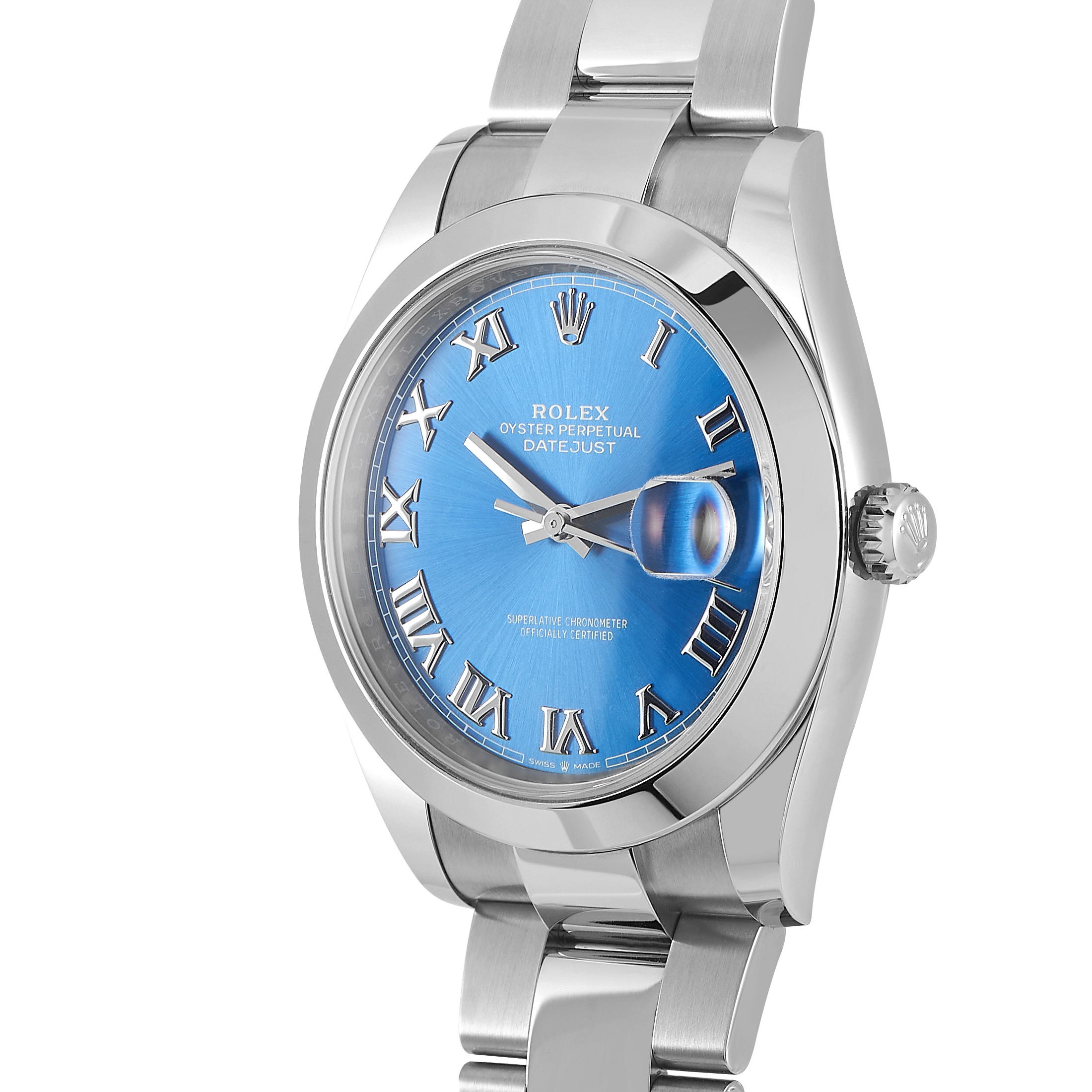 Rolex Datejust 41 Blue Roman Dial Watch 126300