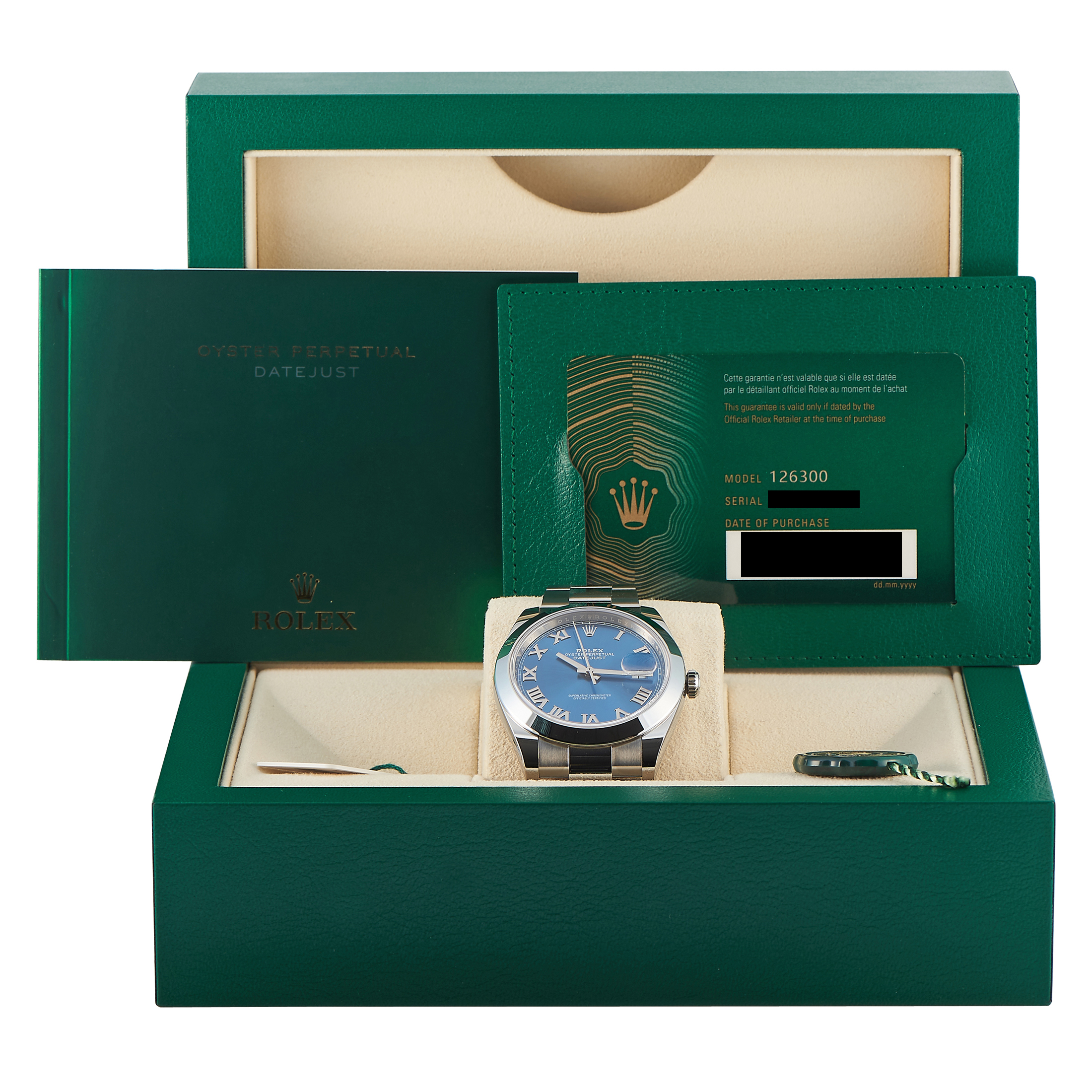 Rolex Datejust 41 Blue Roman Dial Watch 126300
