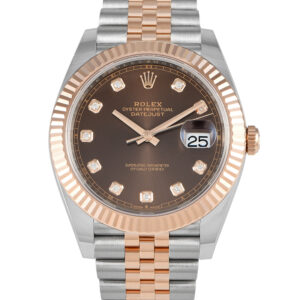 Rolex Datejust 41 Chocolate Diamond Dial Watch 126331