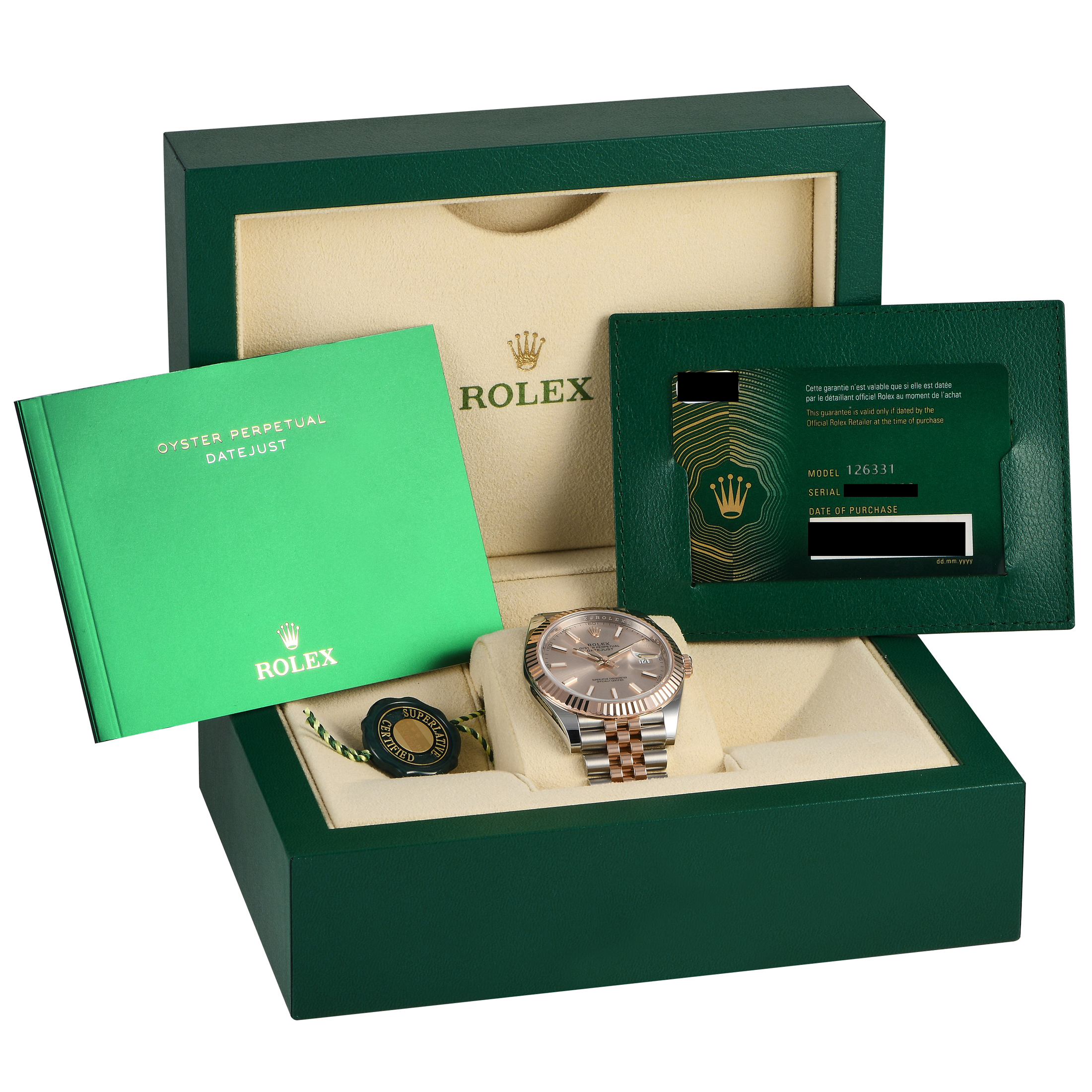 Rolex Datejust 41 Sundust Dial Watch 126331