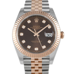 Rolex Datejust 41 Chocolate Diamond Dial Watch 126331-0002
