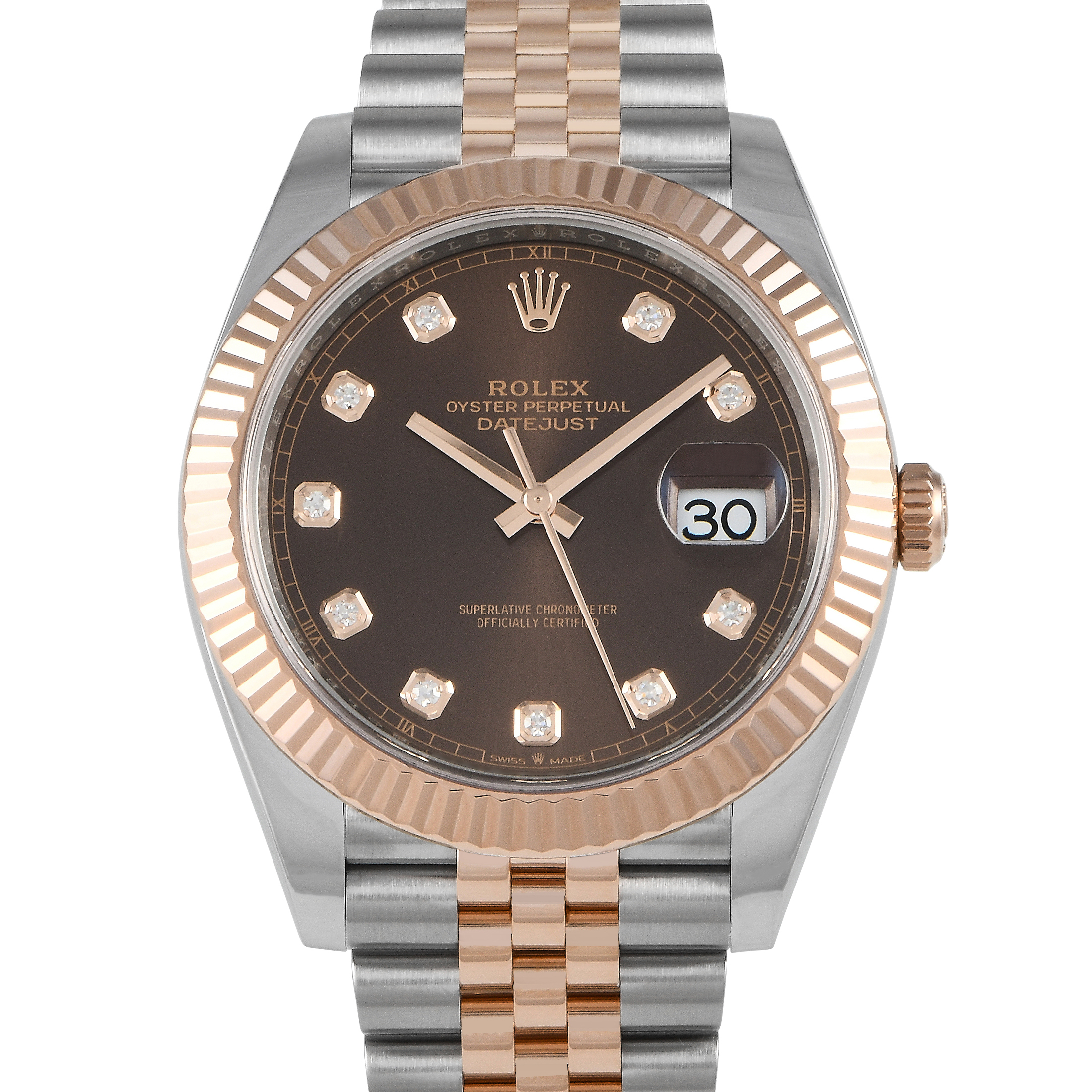 Rolex Datejust 41 Chocolate Diamond Dial Watch 126331-0002