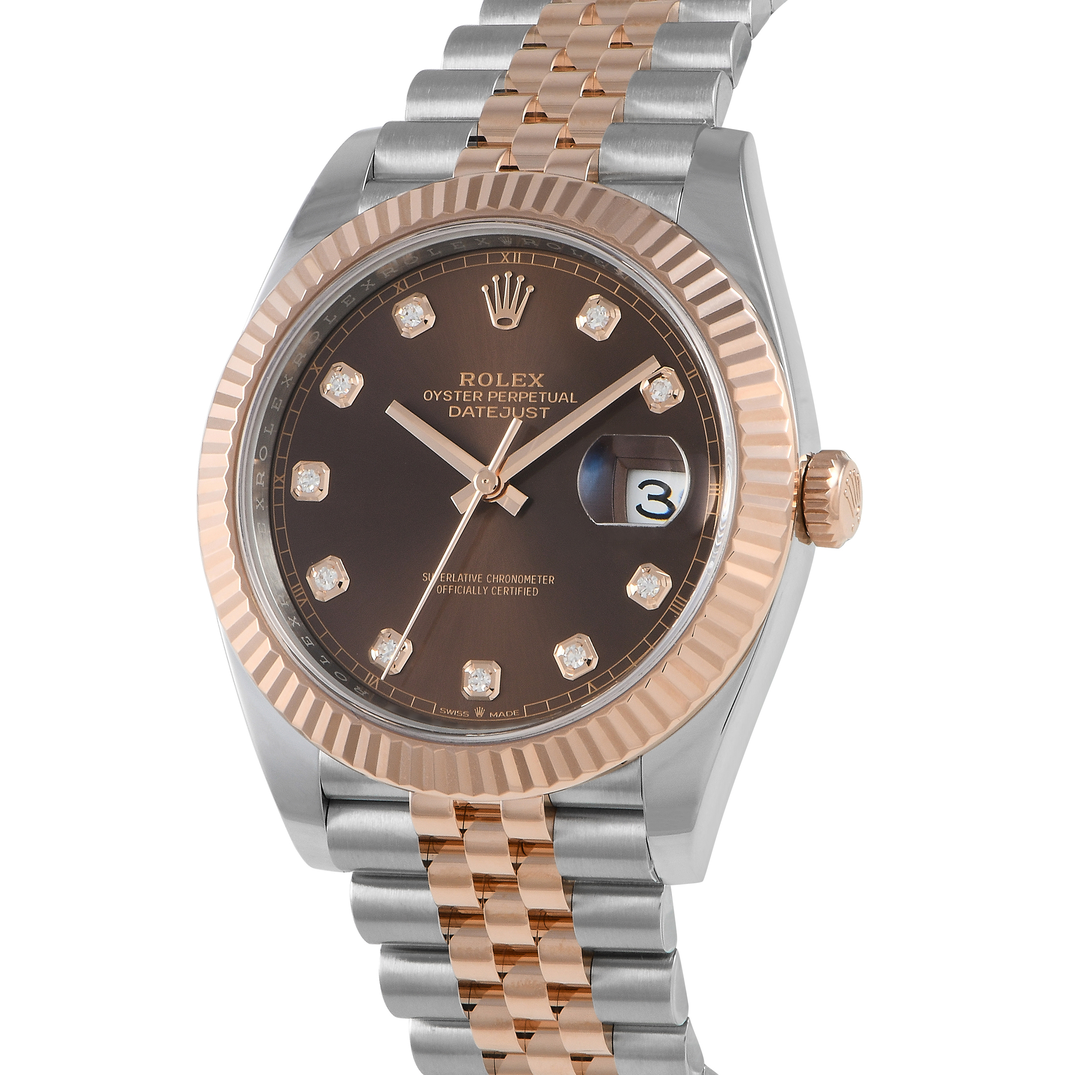 Rolex Datejust 41 Chocolate Diamond Dial Watch 126331-0002