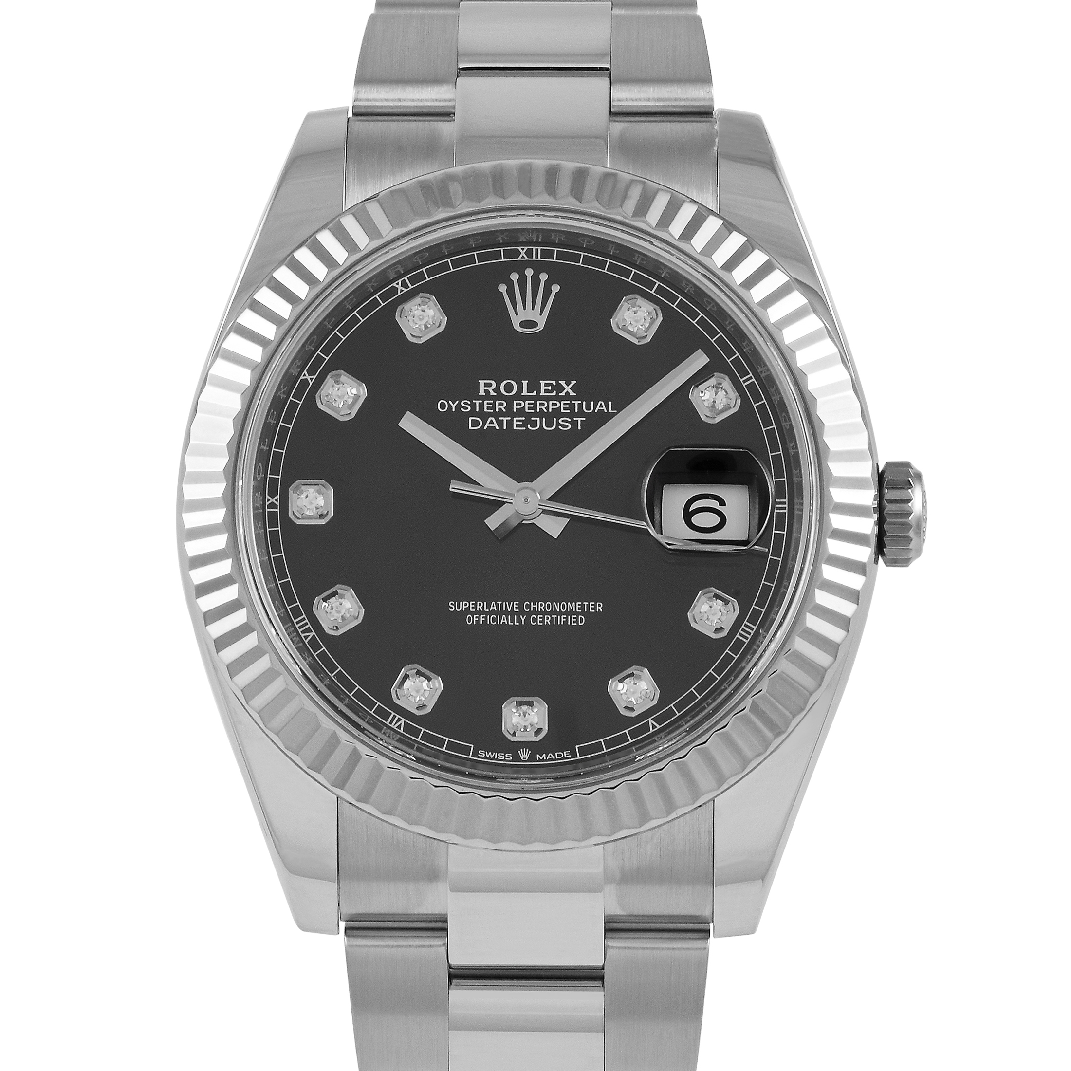 Rolex Datejust 41 Black Diamond Dial Watch 126334