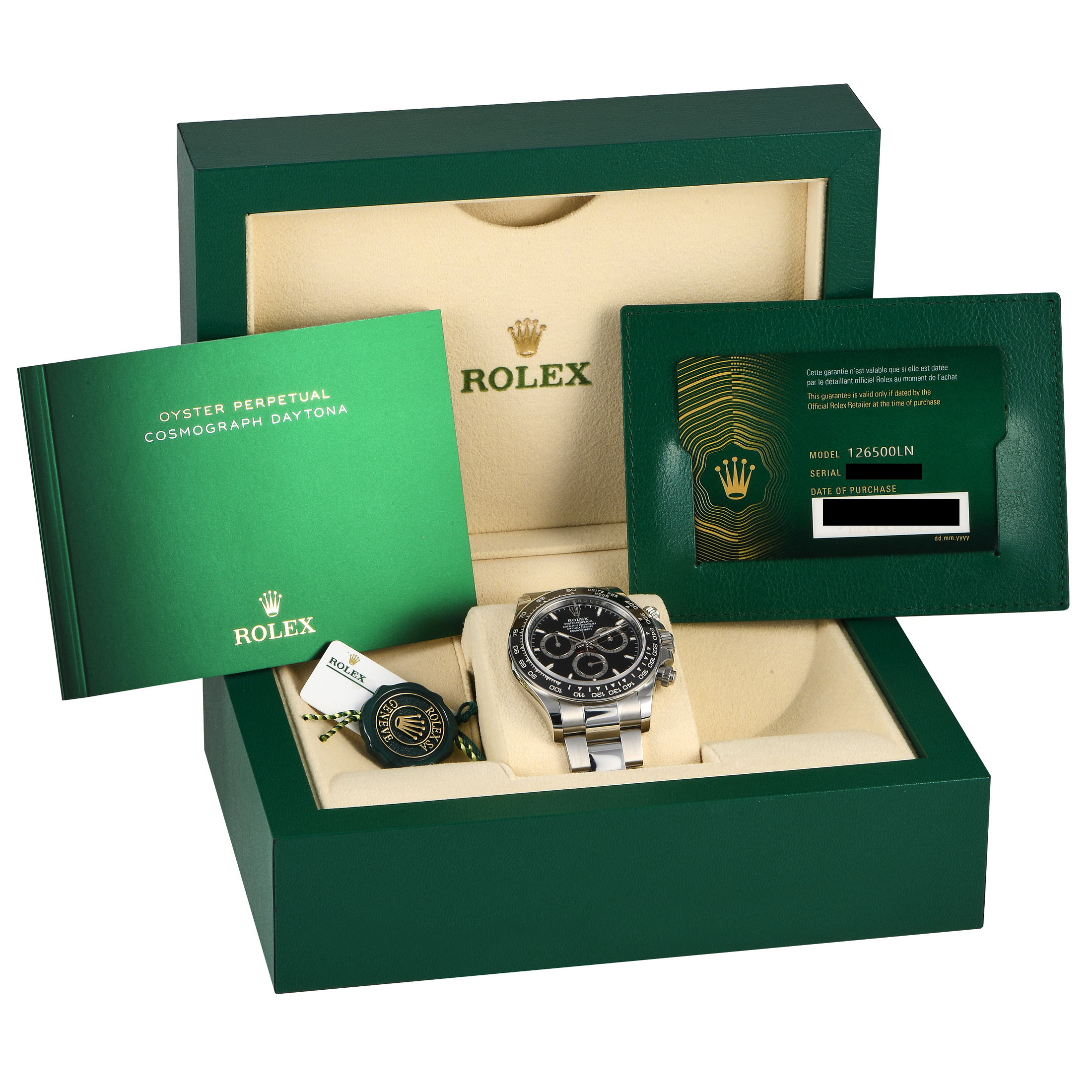 Rolex Daytona Black Dial Watch 126500LN