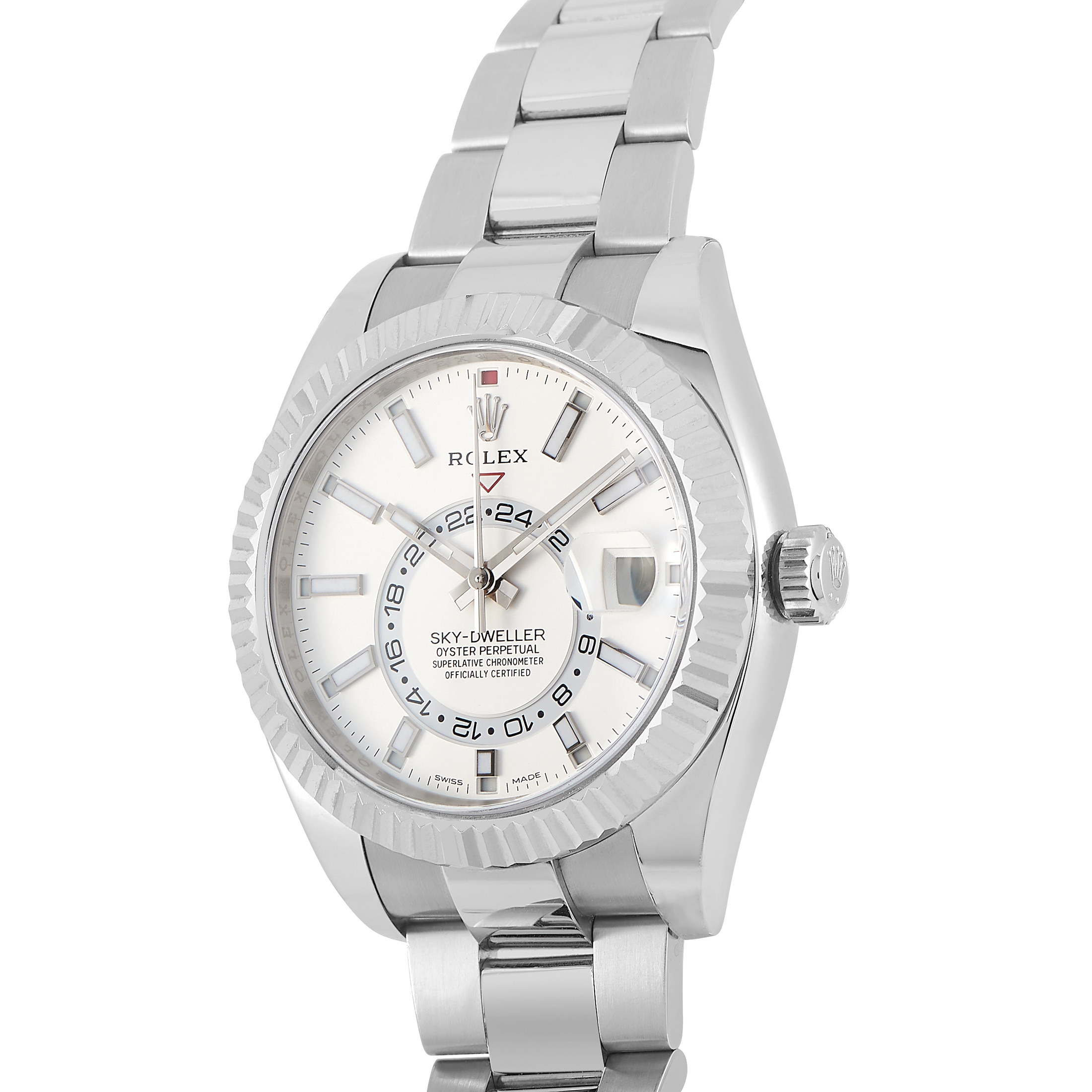 Rolex Sky-Dweller White Stick Dial Watch 326939