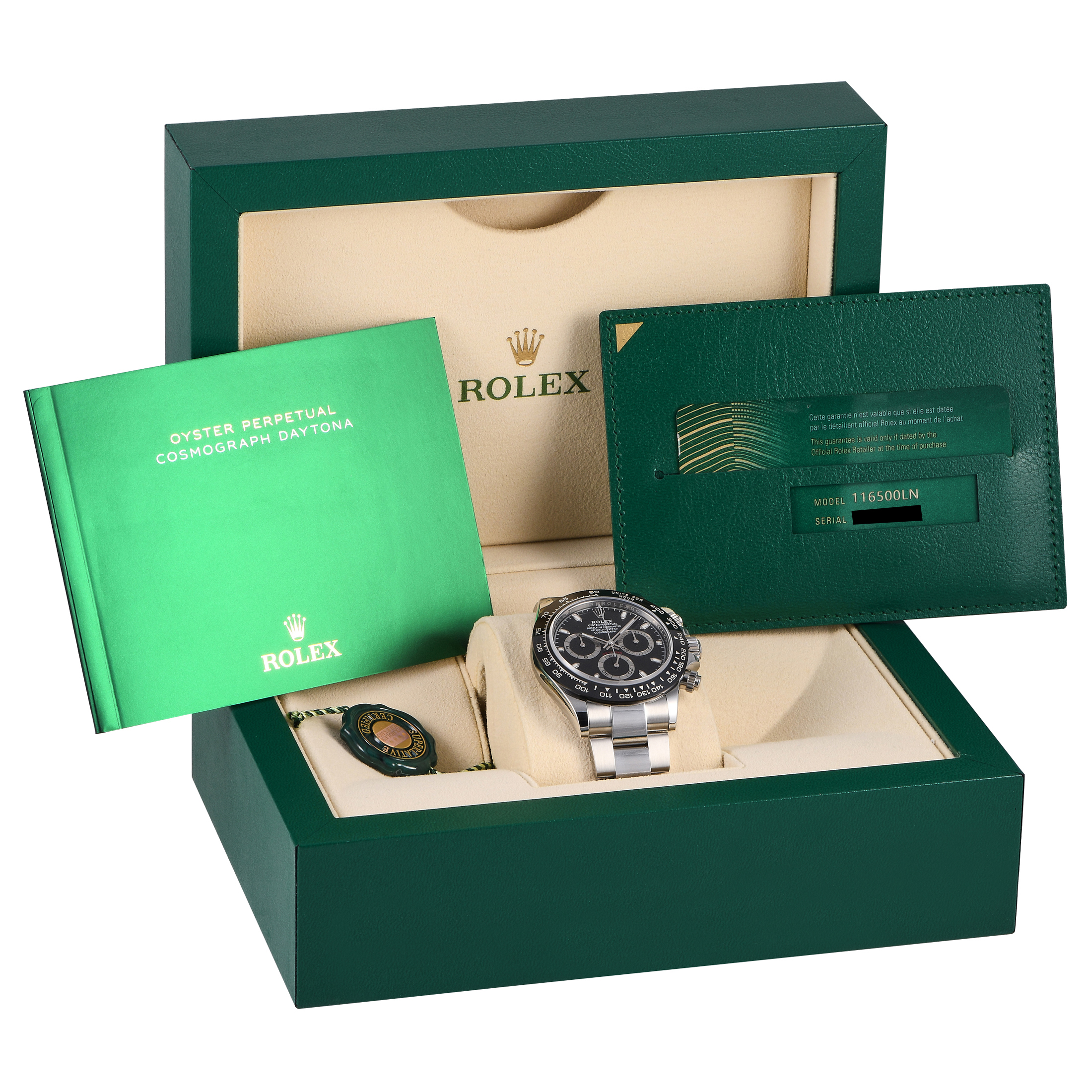 Rolex Cosmograph Daytona Black Dial Watch 116500LN-0002
