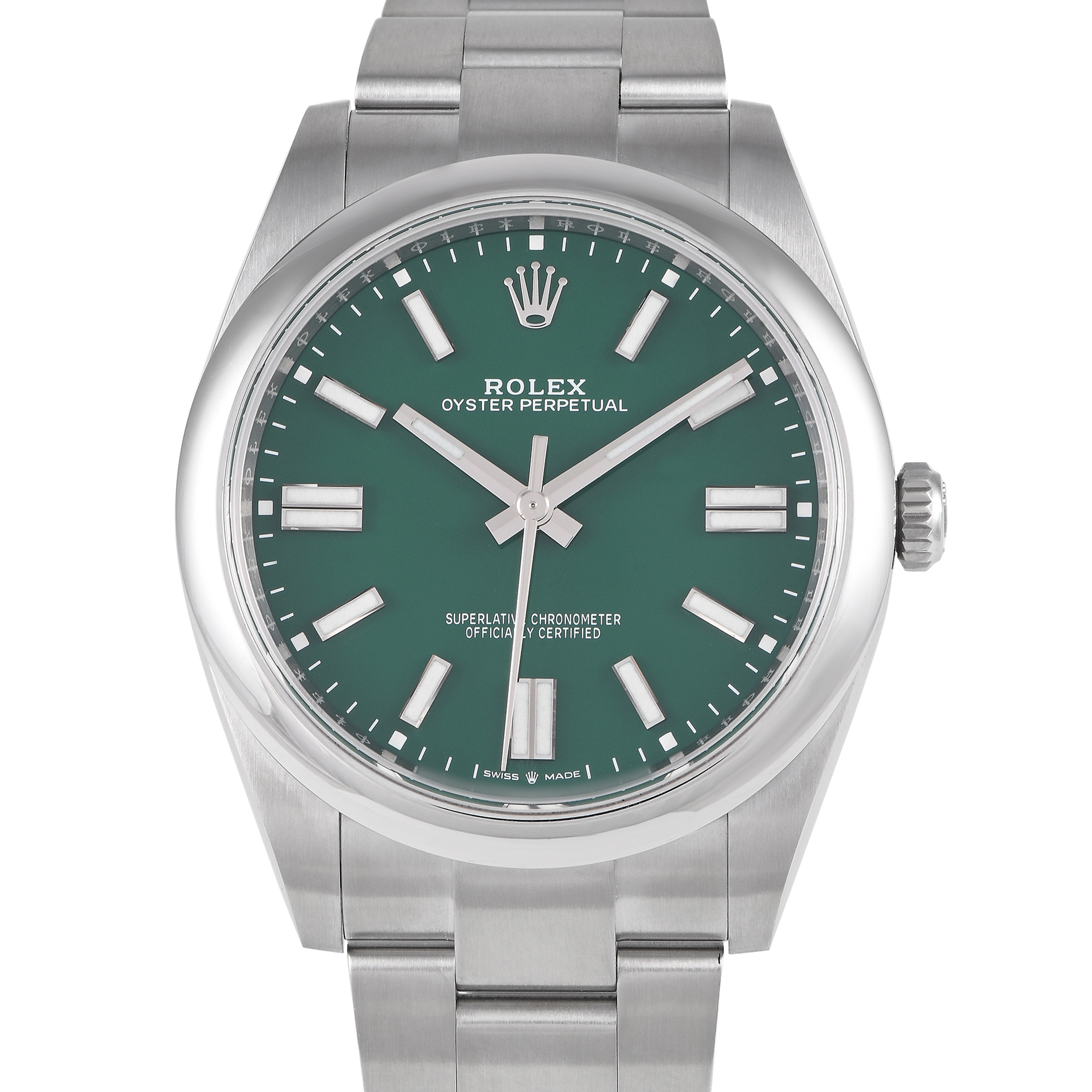 Rolex Oyster Perpetual 41 Green Dial Watch 124300