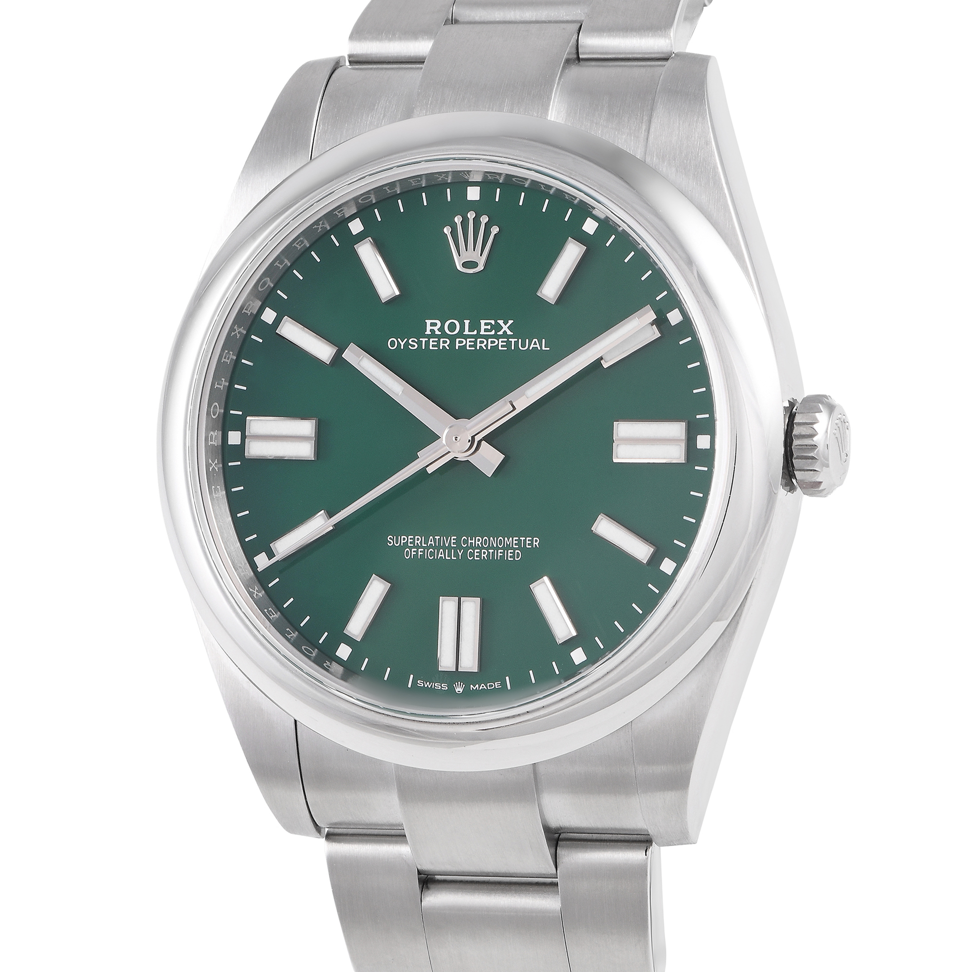 Rolex Oyster Perpetual 41 Green Dial Watch 124300