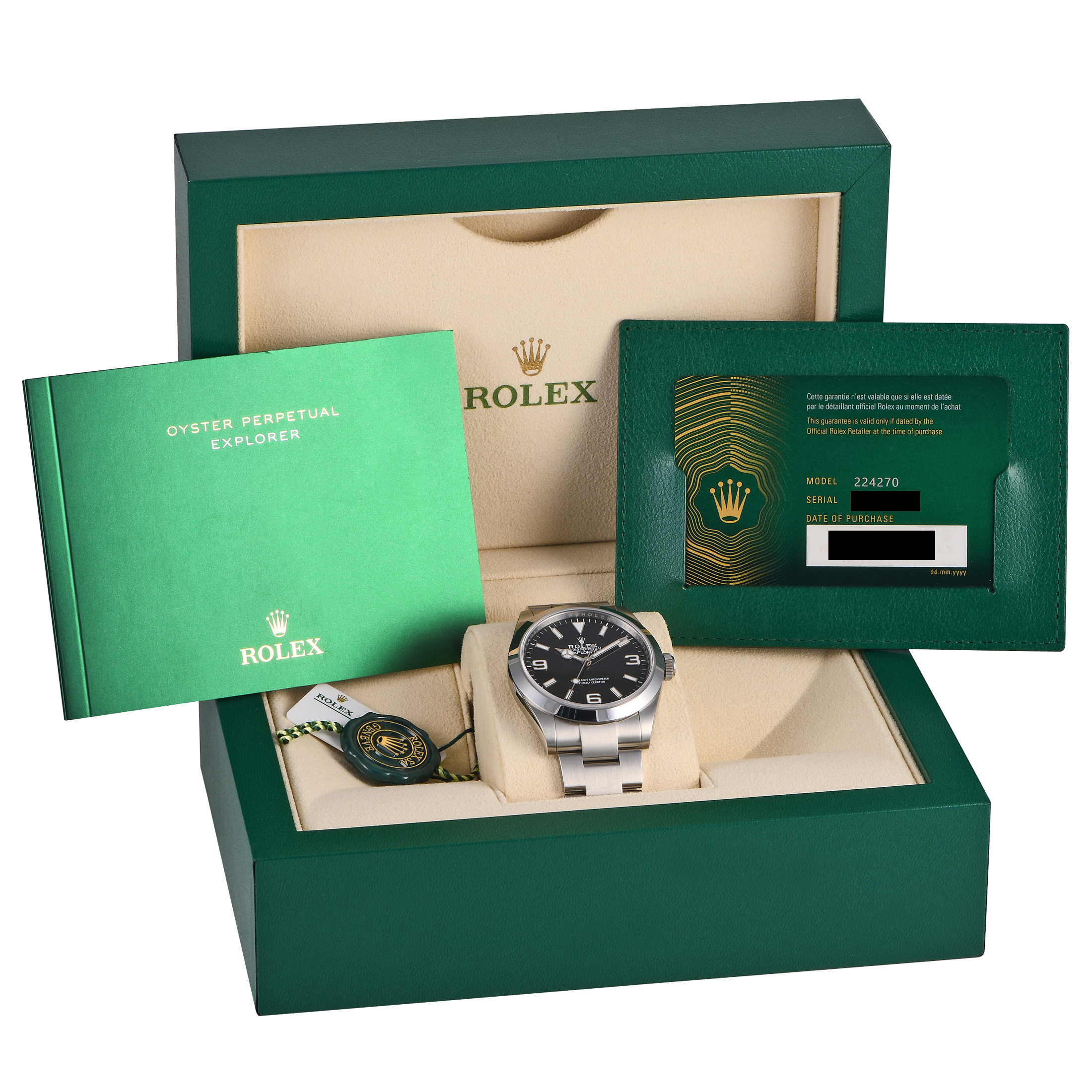 Rolex Explorer 40 Black Dial Watch 224270
