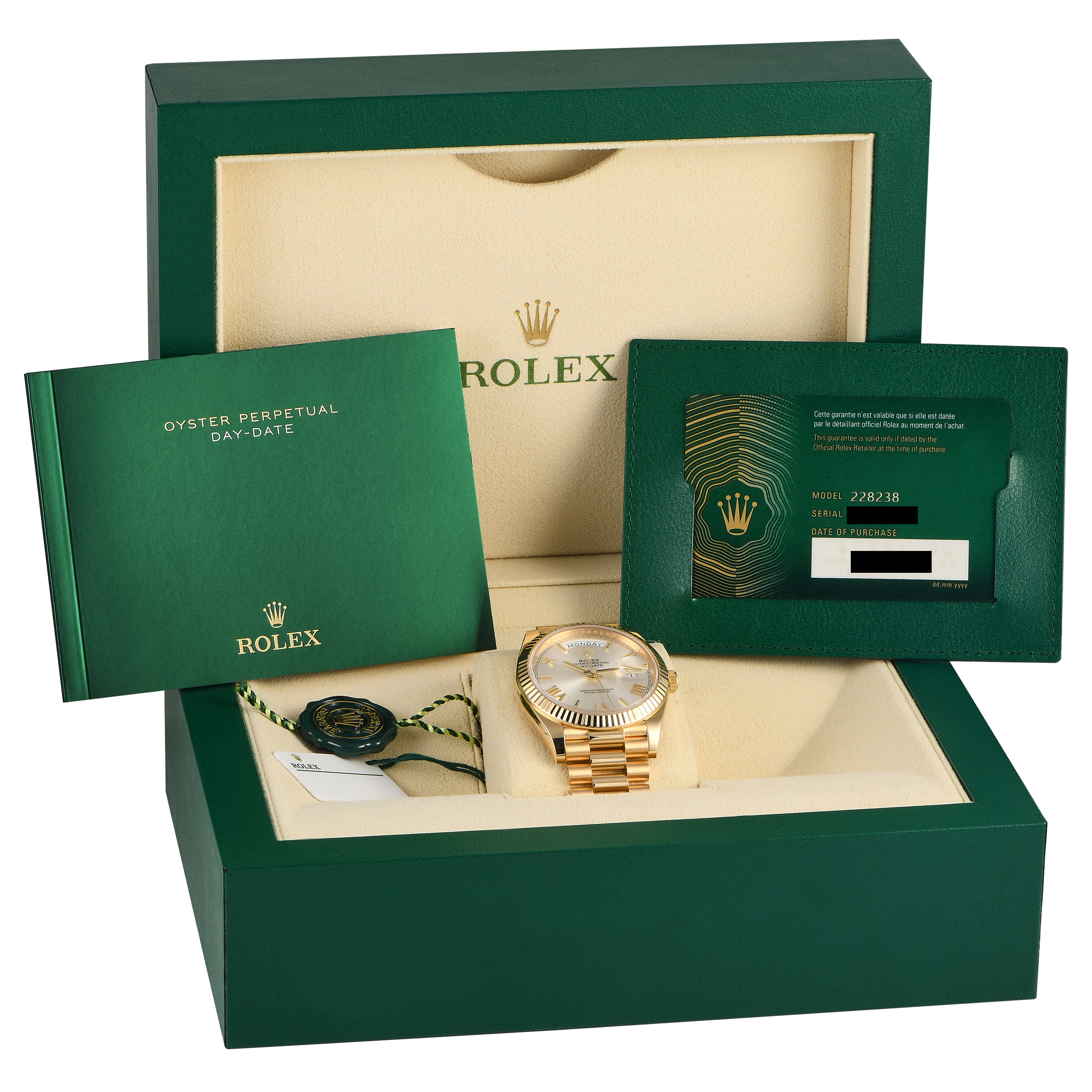 Rolex Day-Date 40 18K Yellow Gold Watch 228238