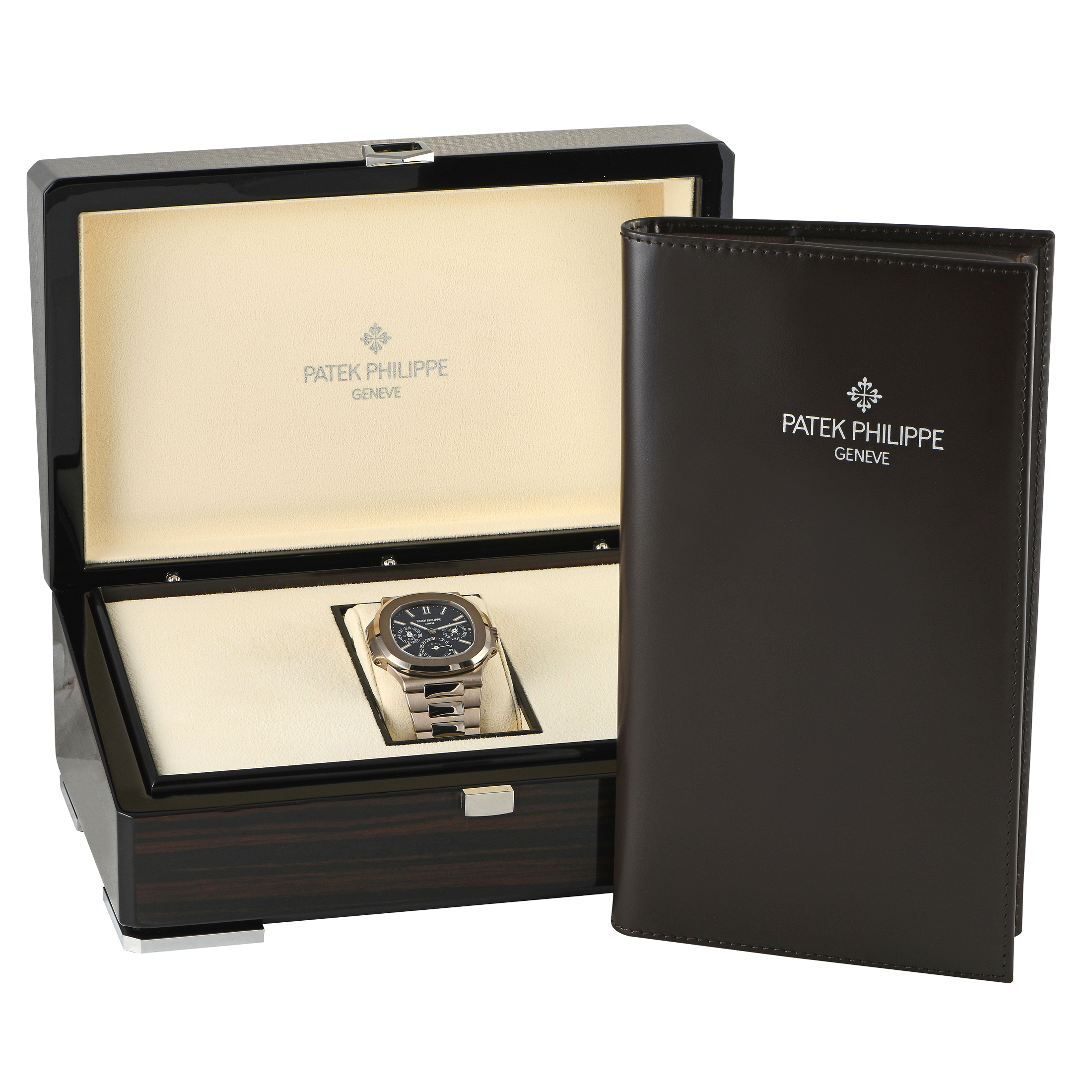 Patek Philippe Nautilus Perpetual Calendar White Gold Blue Dial Watch 5740/1G-001