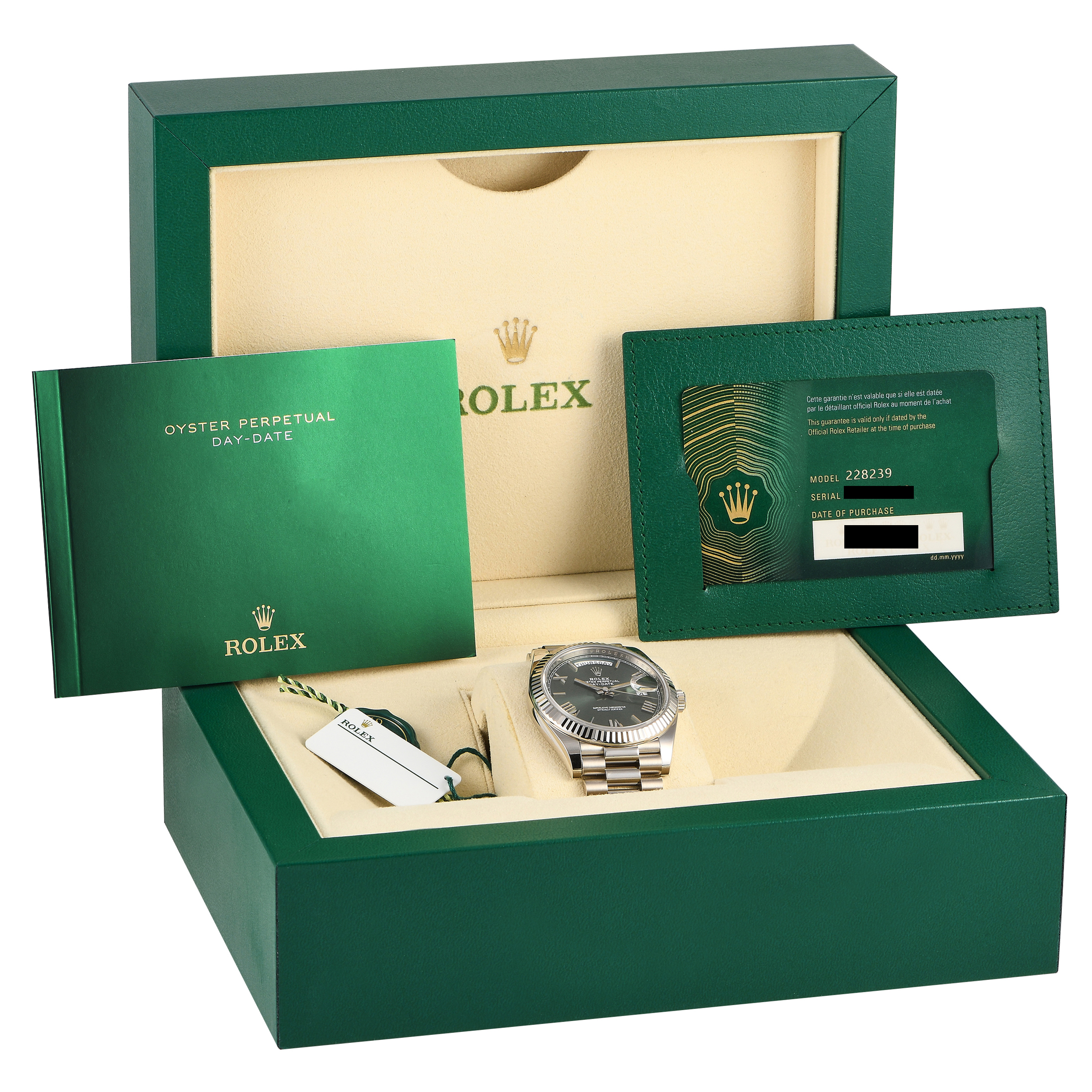 Rolex Day-Date 40 Olive Green Dial Watch 228239