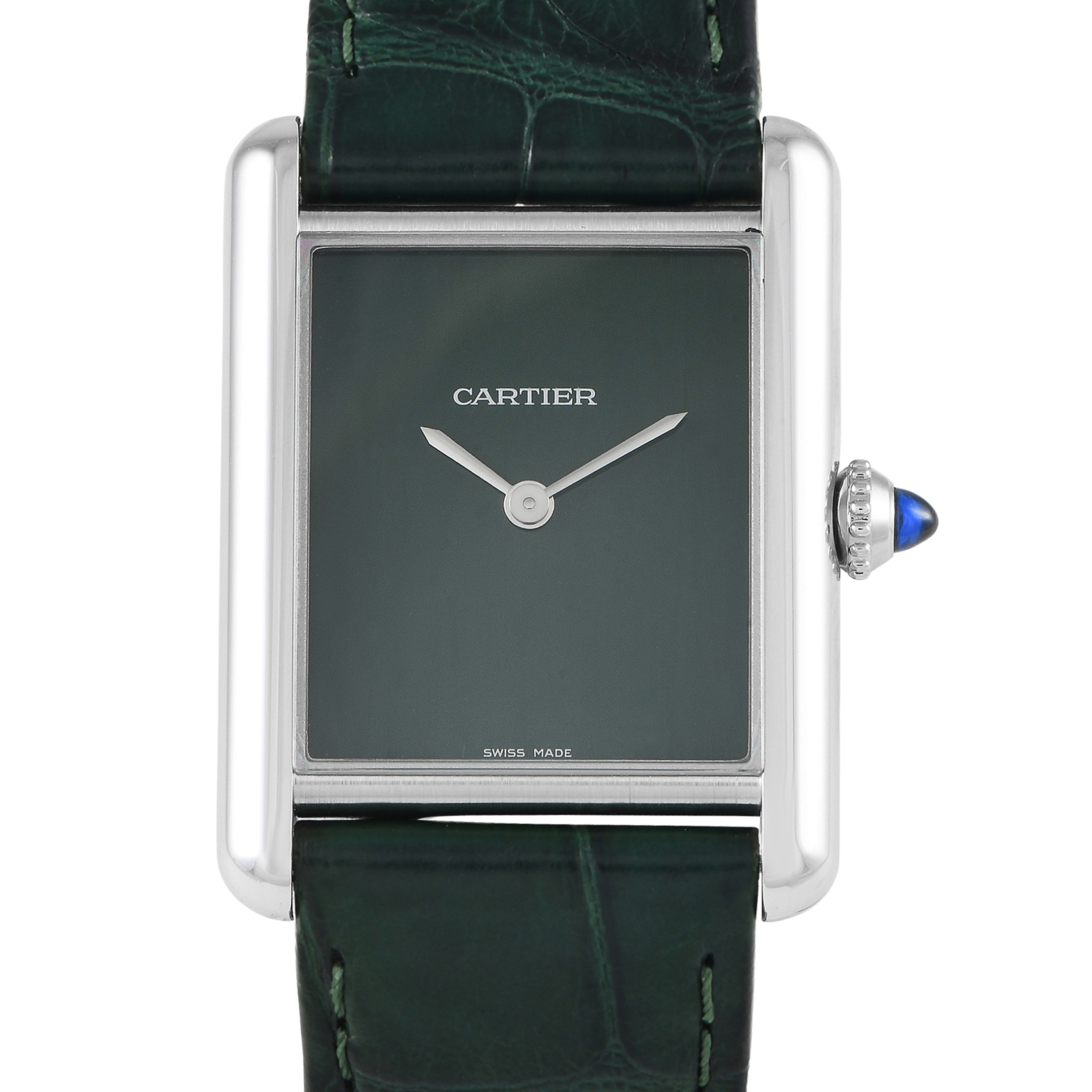 Cartier Tank Must Large Model Green Quartz Watch WSTA0056