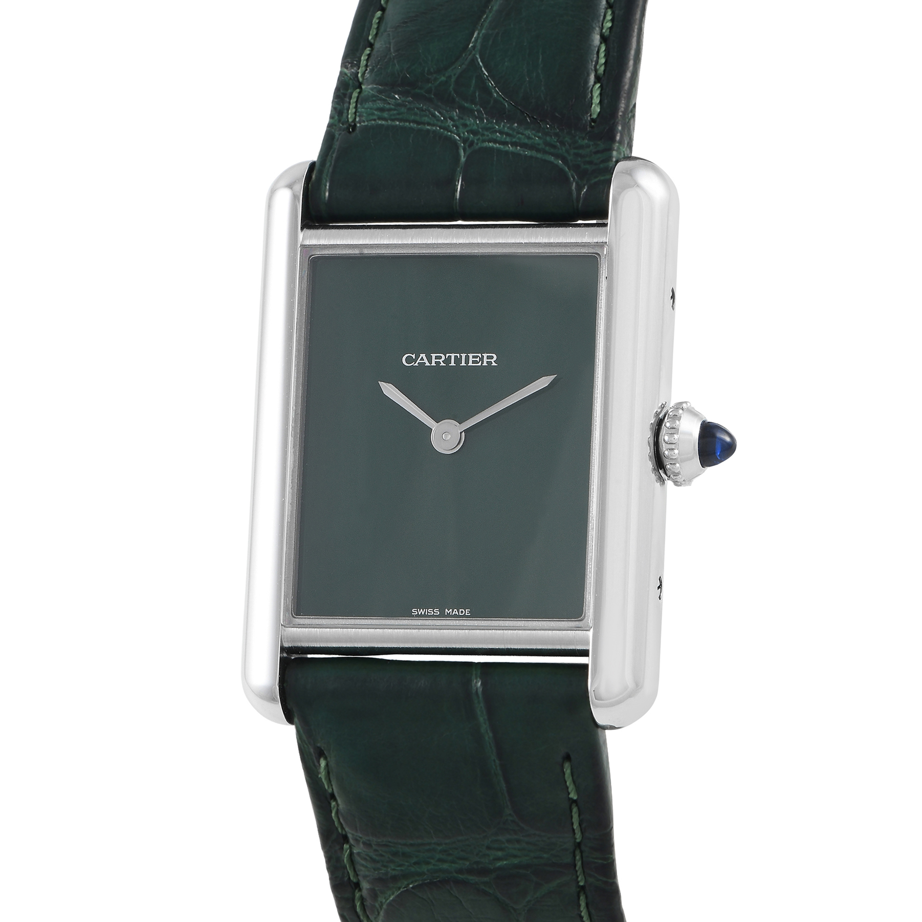 Cartier Tank Must Large Model Green Quartz Watch WSTA0056