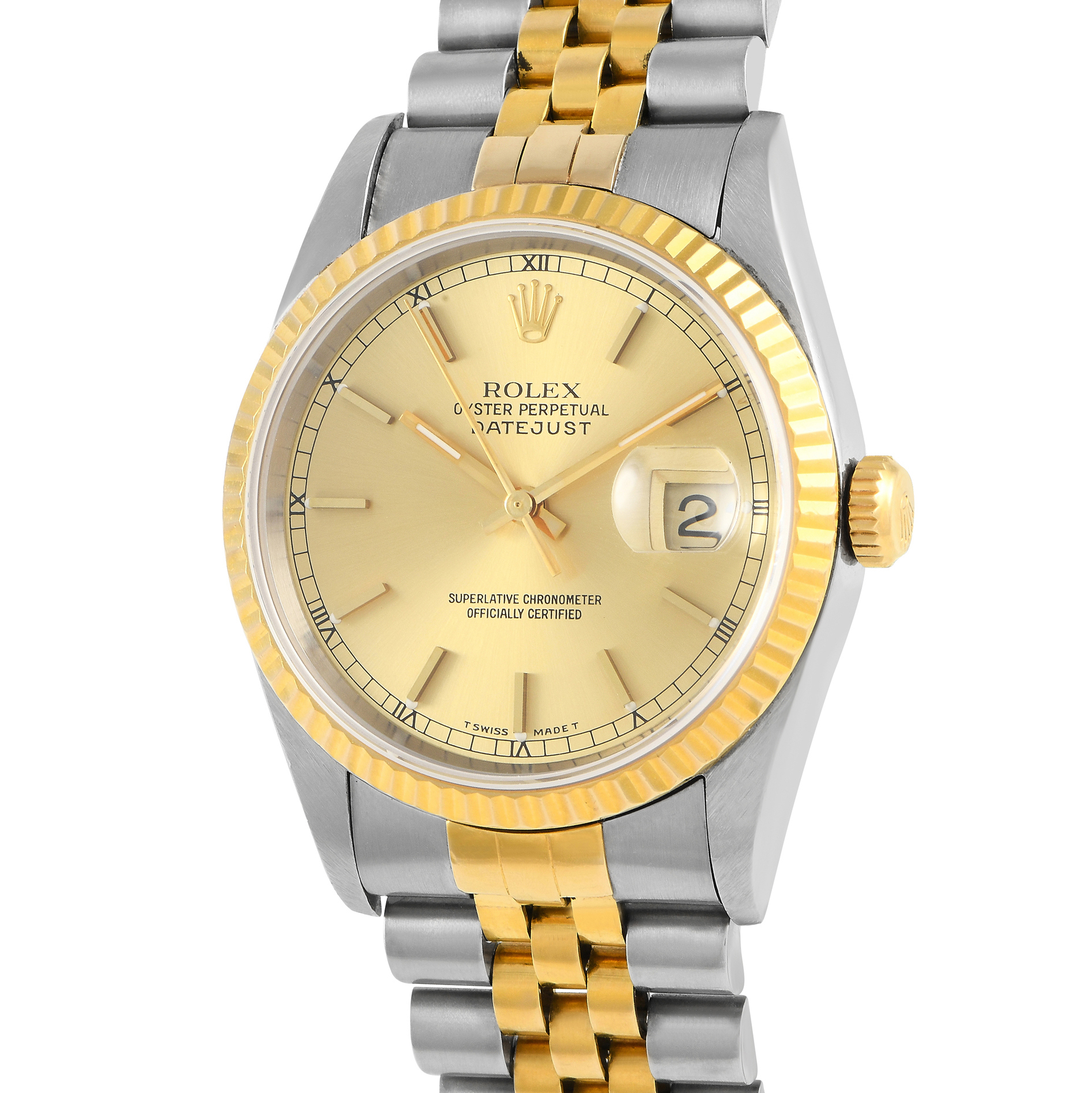 Rolex Datejust 36 Champagne Dial Watch 16233
