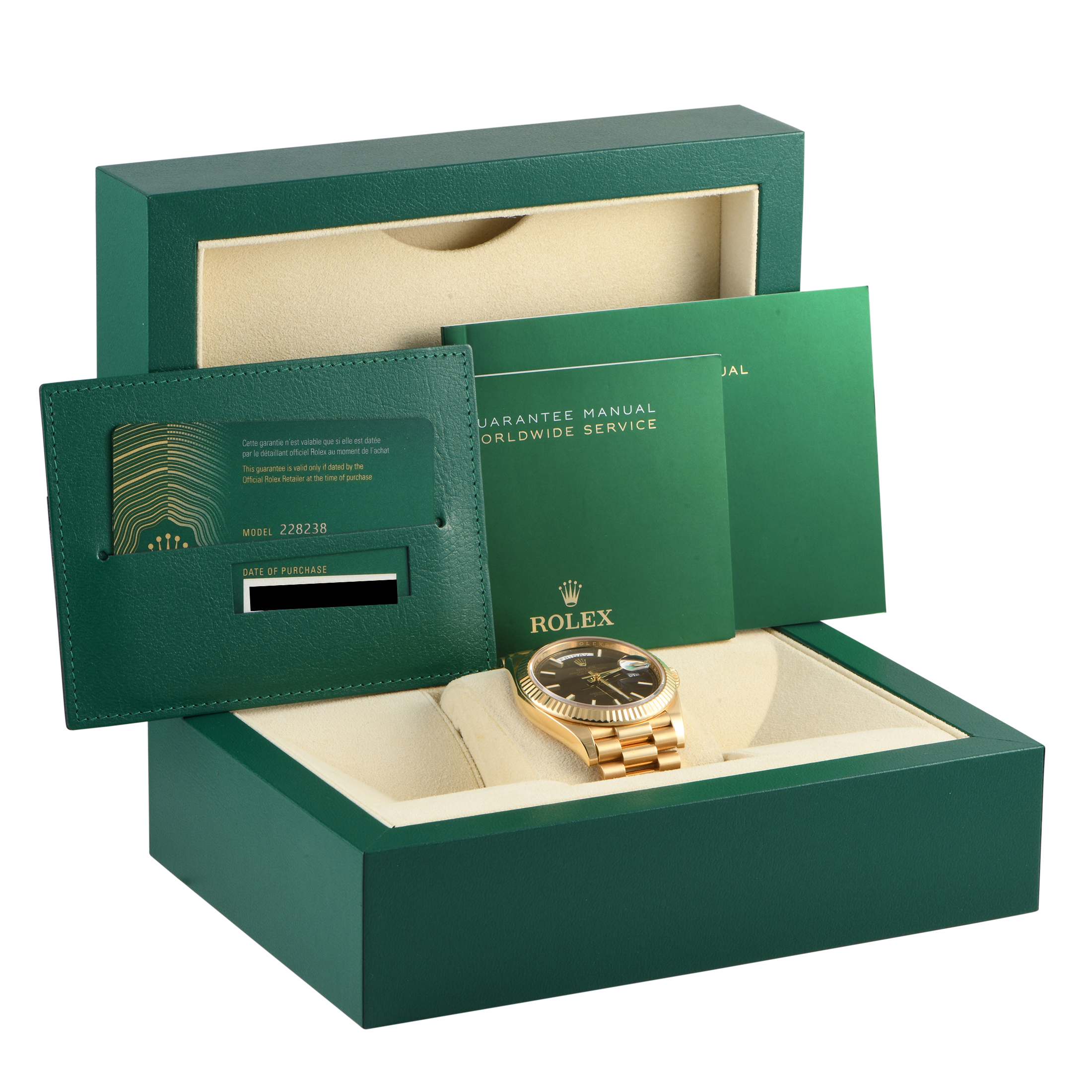 Rolex Day-Date 40 Black Dial Watch 228238